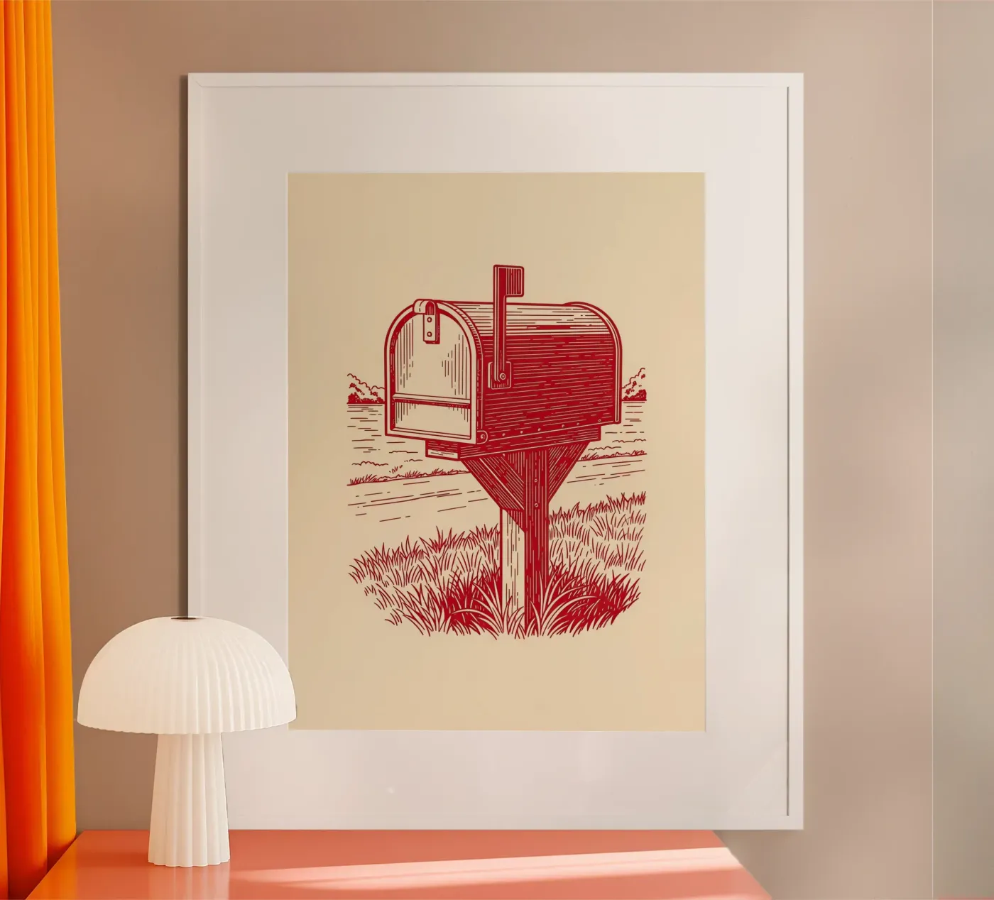 Casella postale rossa poster da ArtPlane