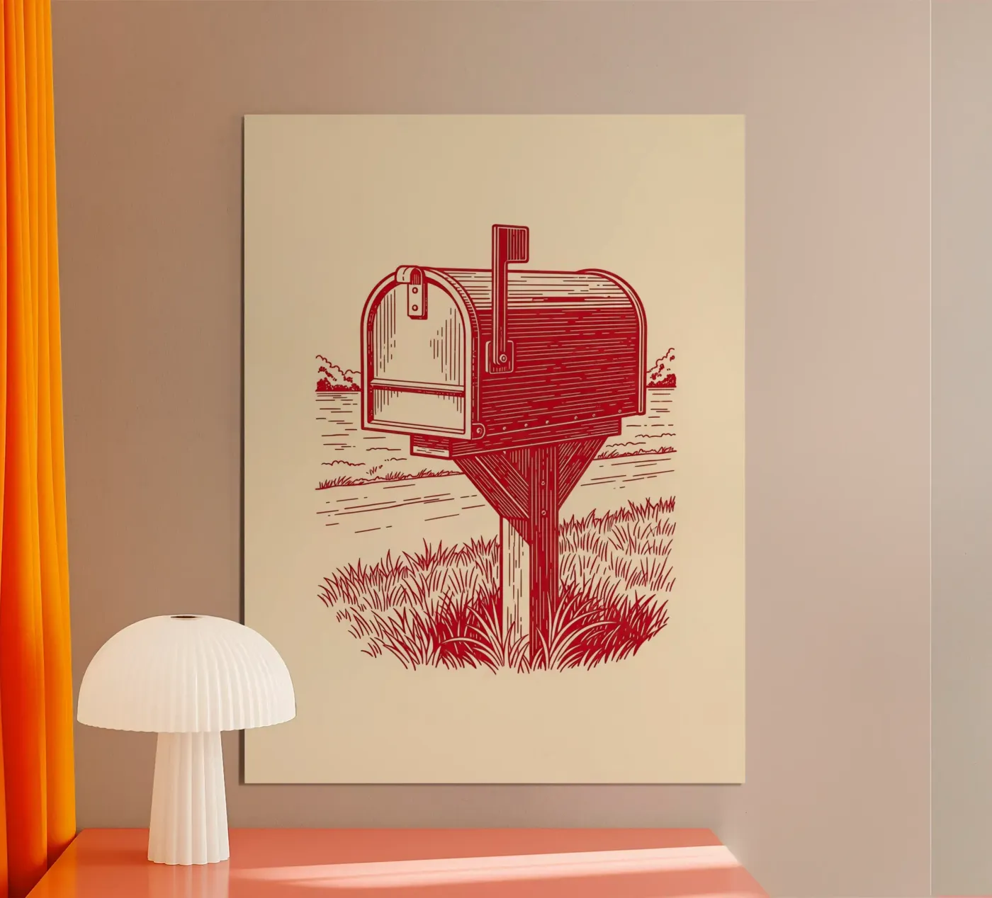 Casella postale rossa poster da ArtPlane