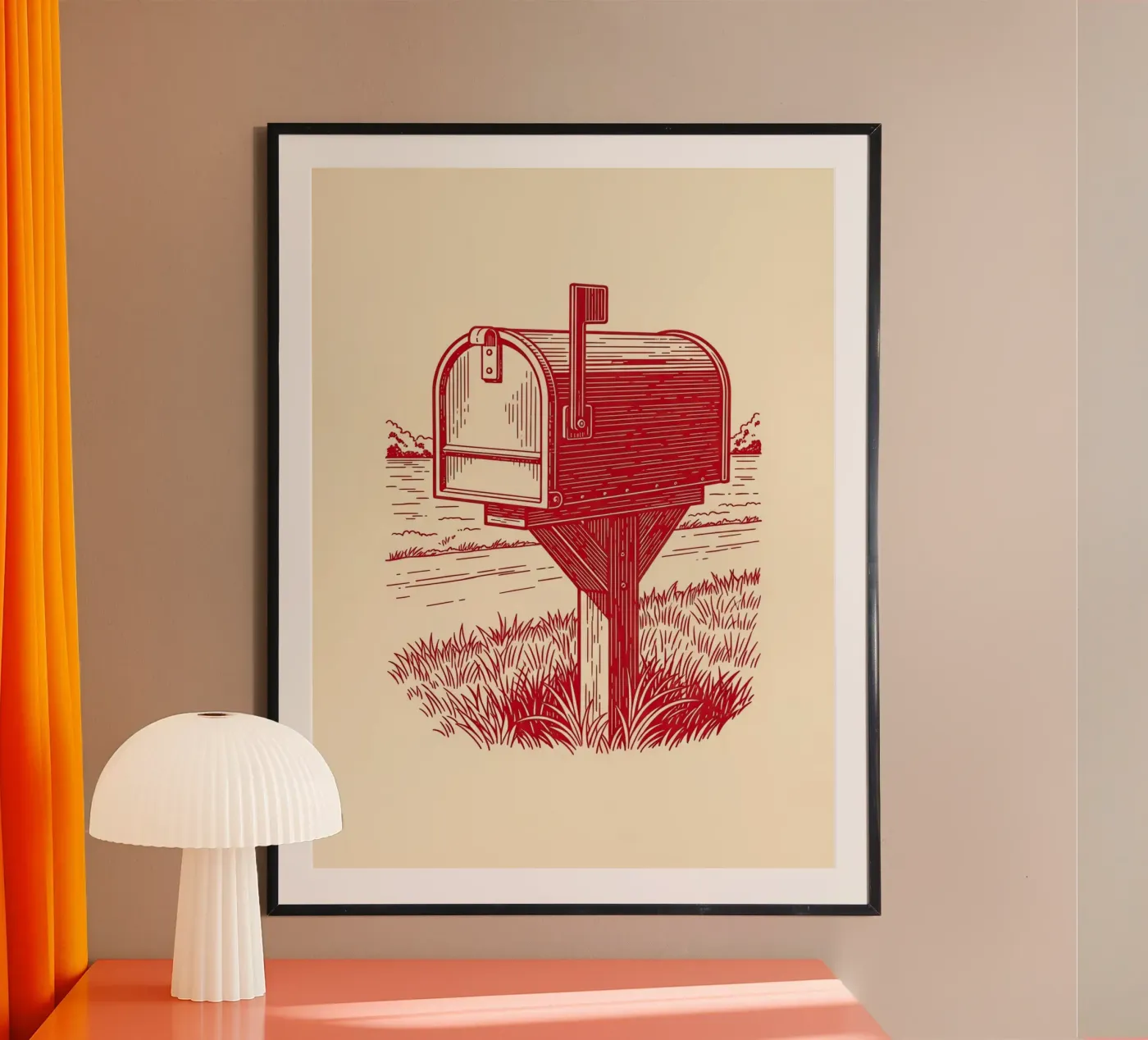 Casella postale rossa poster da ArtPlane