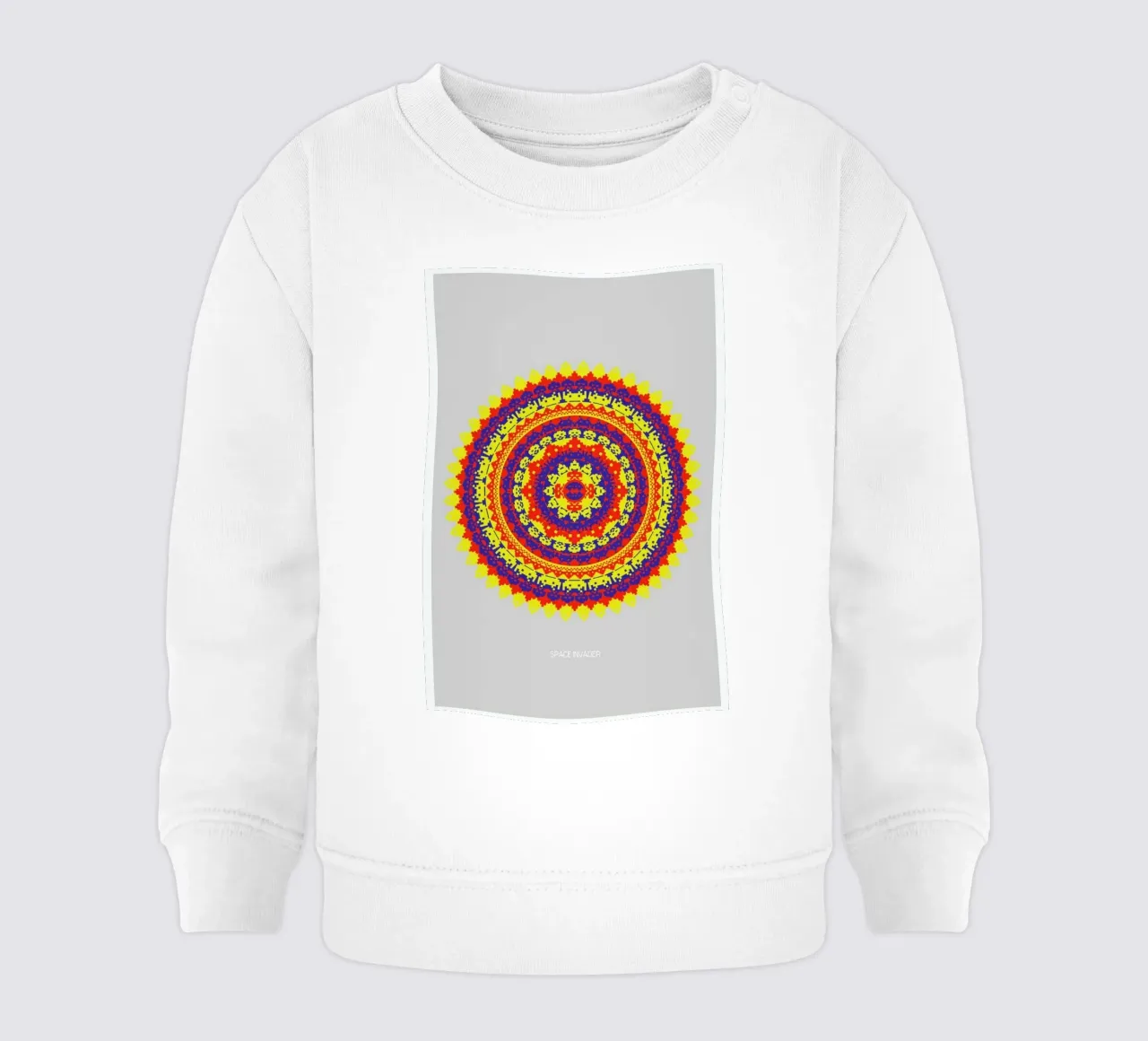 Space Invader Mandala felpa neonato da Olivier Marchand
