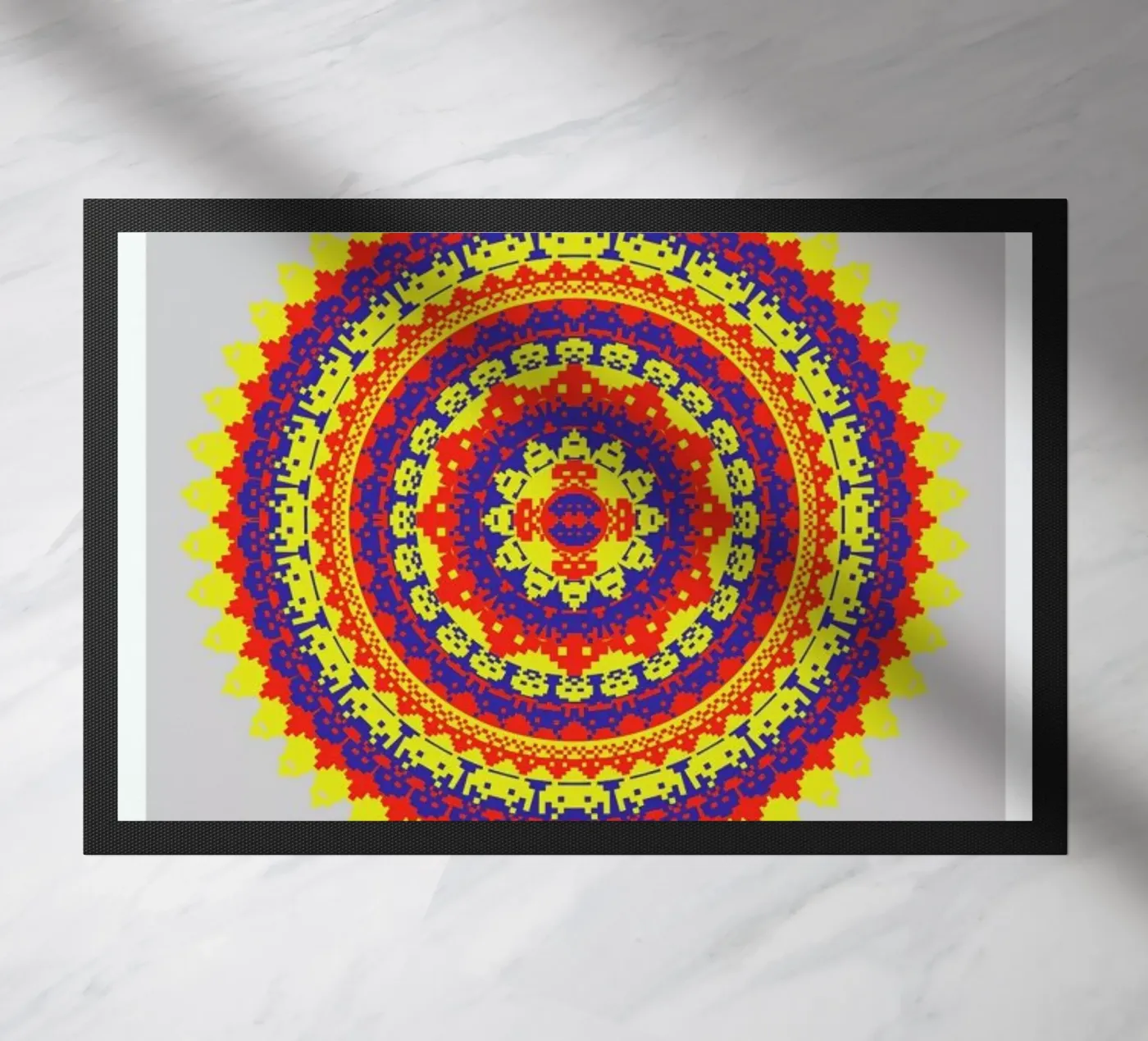 Space Invader Mandala zerbino da Olivier Marchand