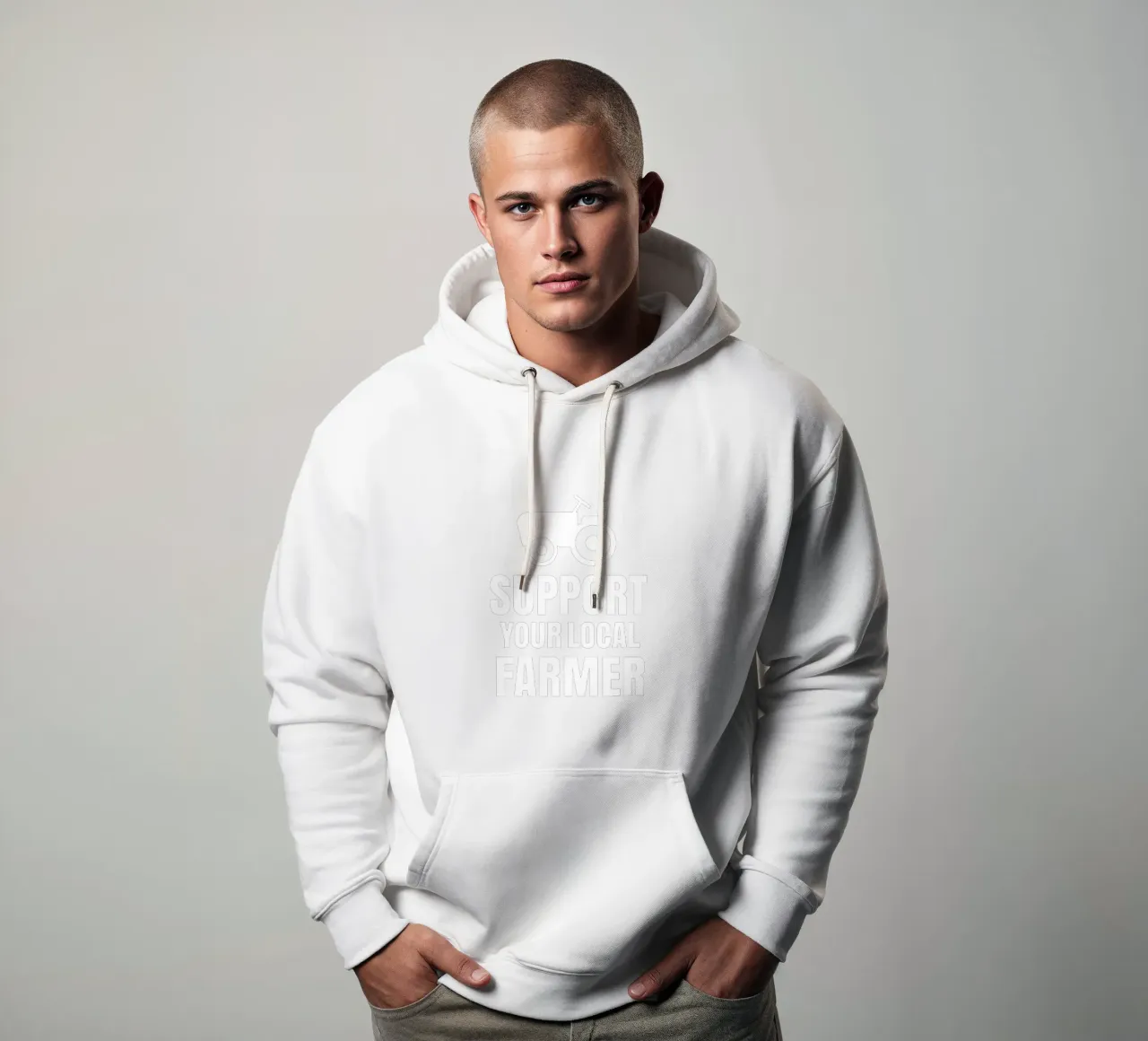 Support your local farmer felpa con cappuccio da mygreenvalue