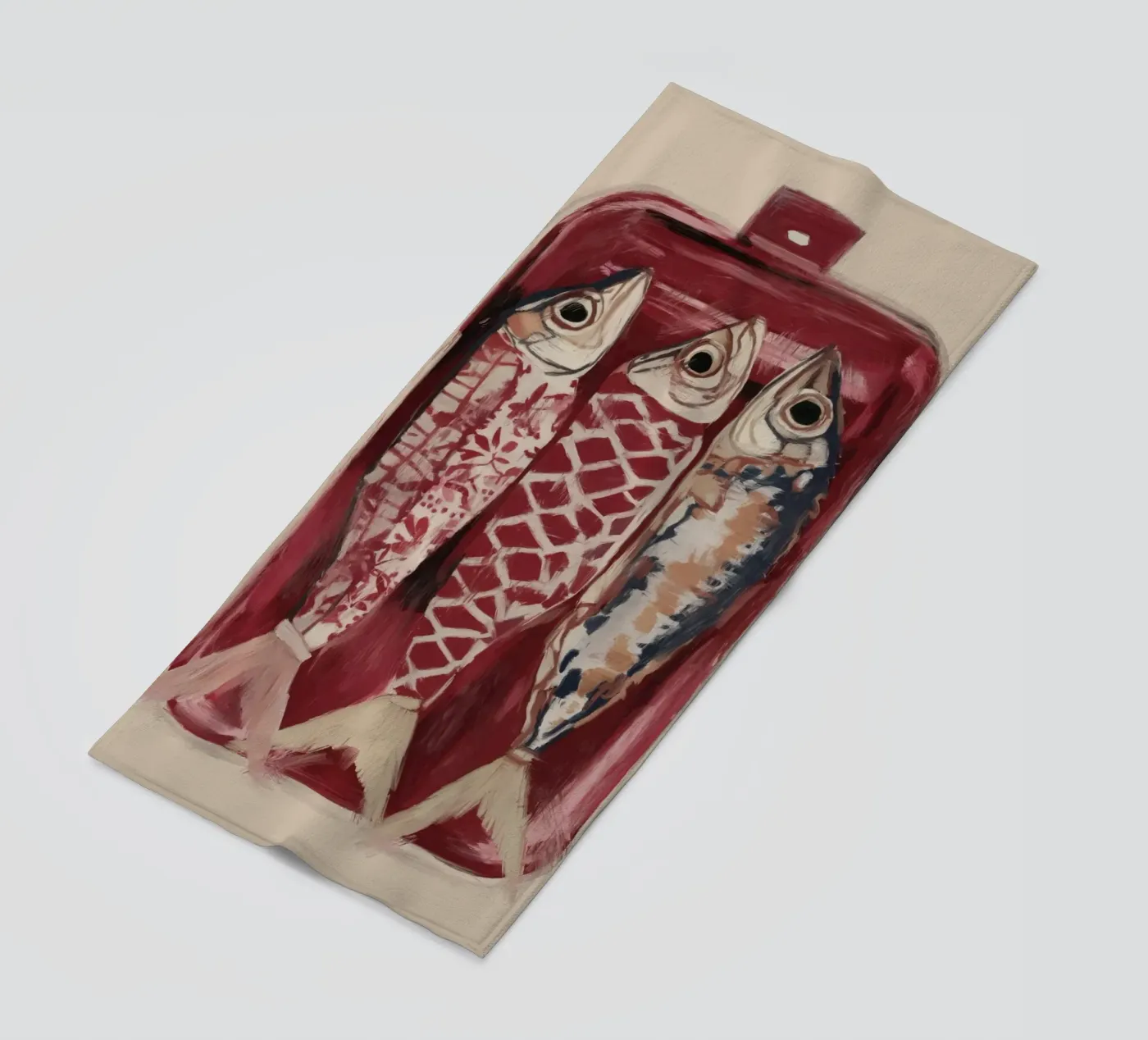 Trio di pesci decorati telo mare da ThingDesign