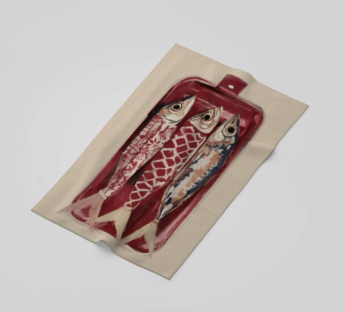Trio di pesci decorati telo mare da ThingDesign