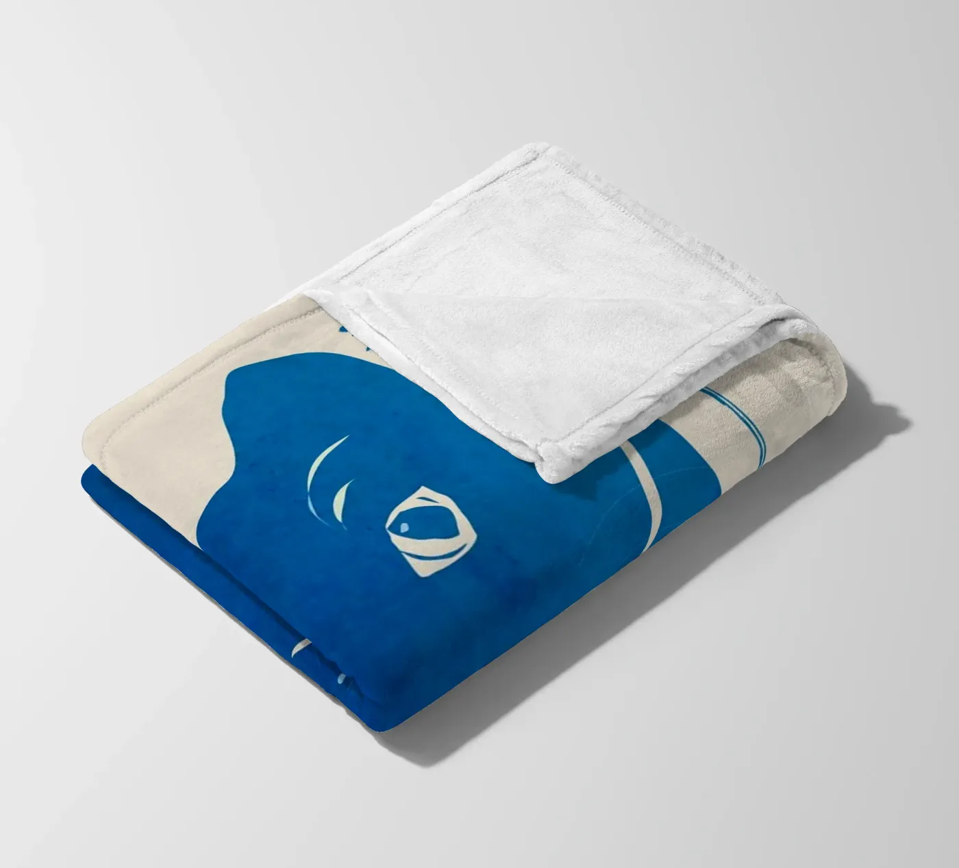 Blauwe Kat fleecedeken van ThingDesign