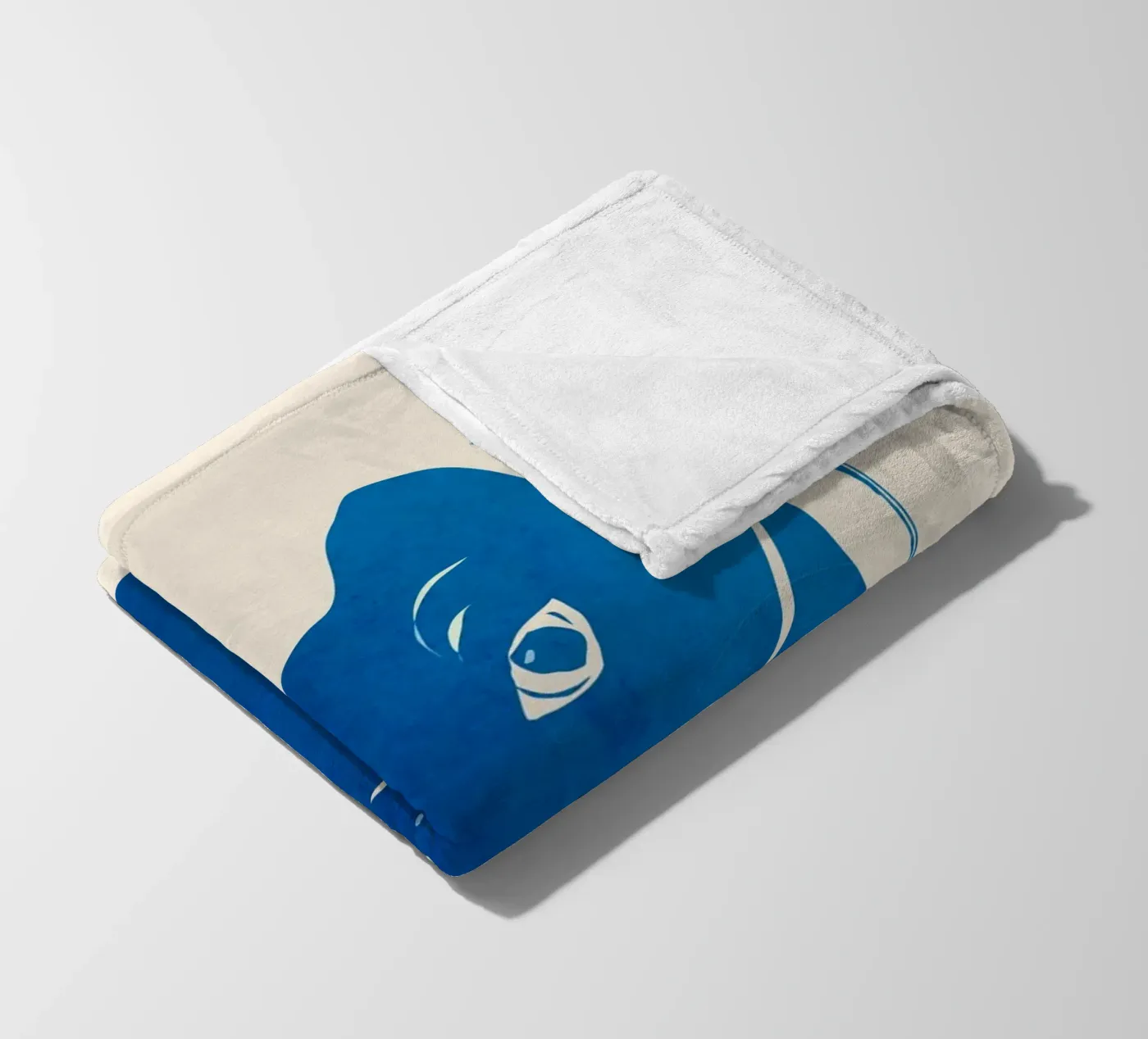 Blauwe Kat fleecedeken van ThingDesign