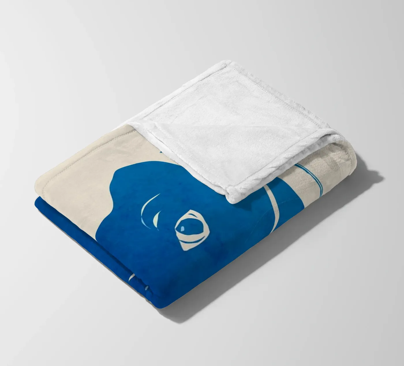 Blauwe Kat fleecedeken van ThingDesign