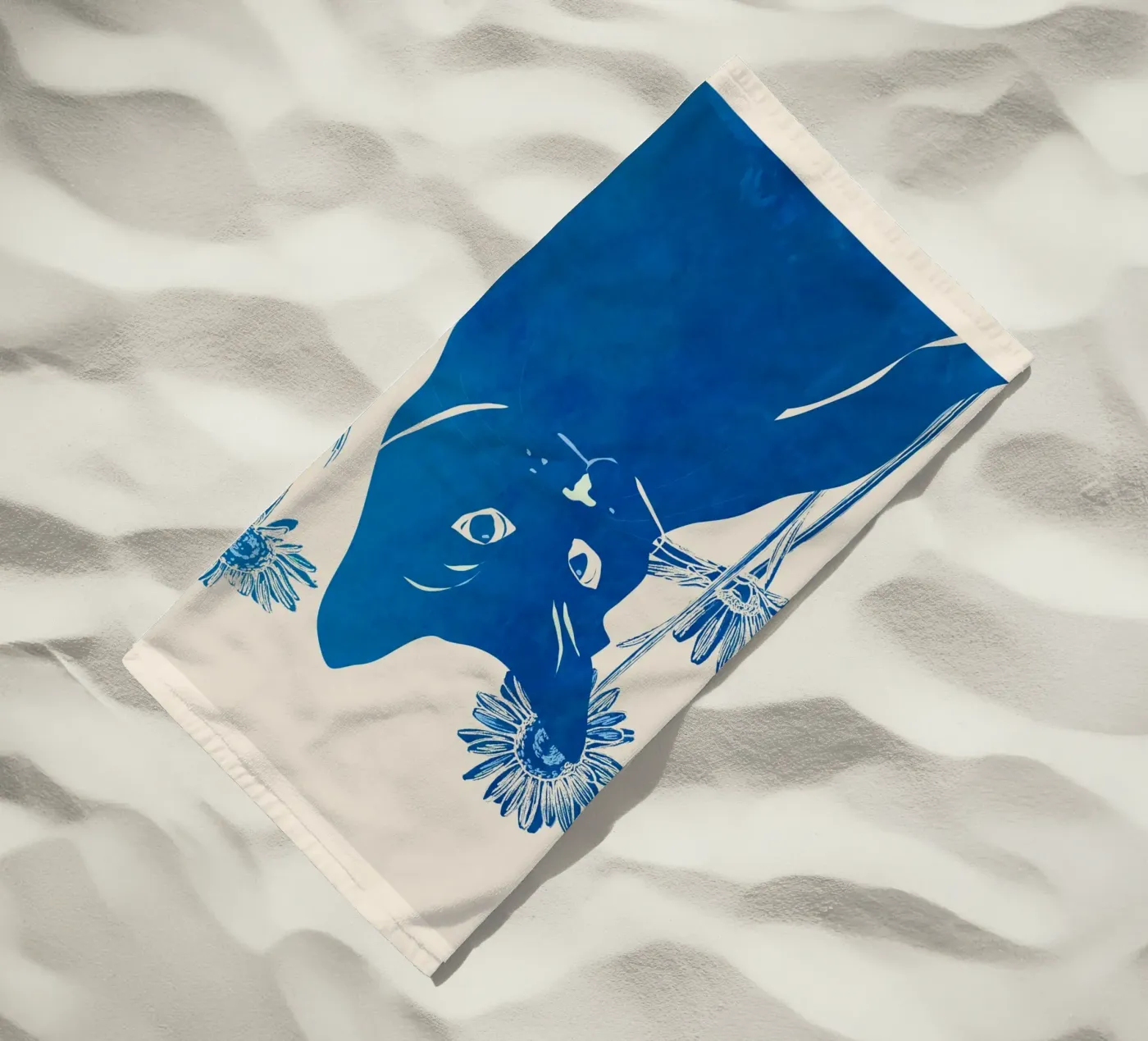 Gatto blu telo mare da ThingDesign