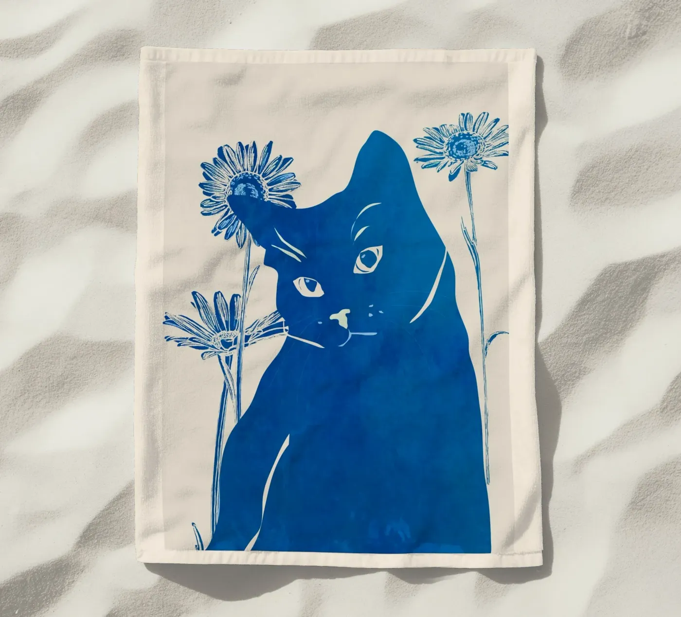 Gatto blu telo mare da ThingDesign