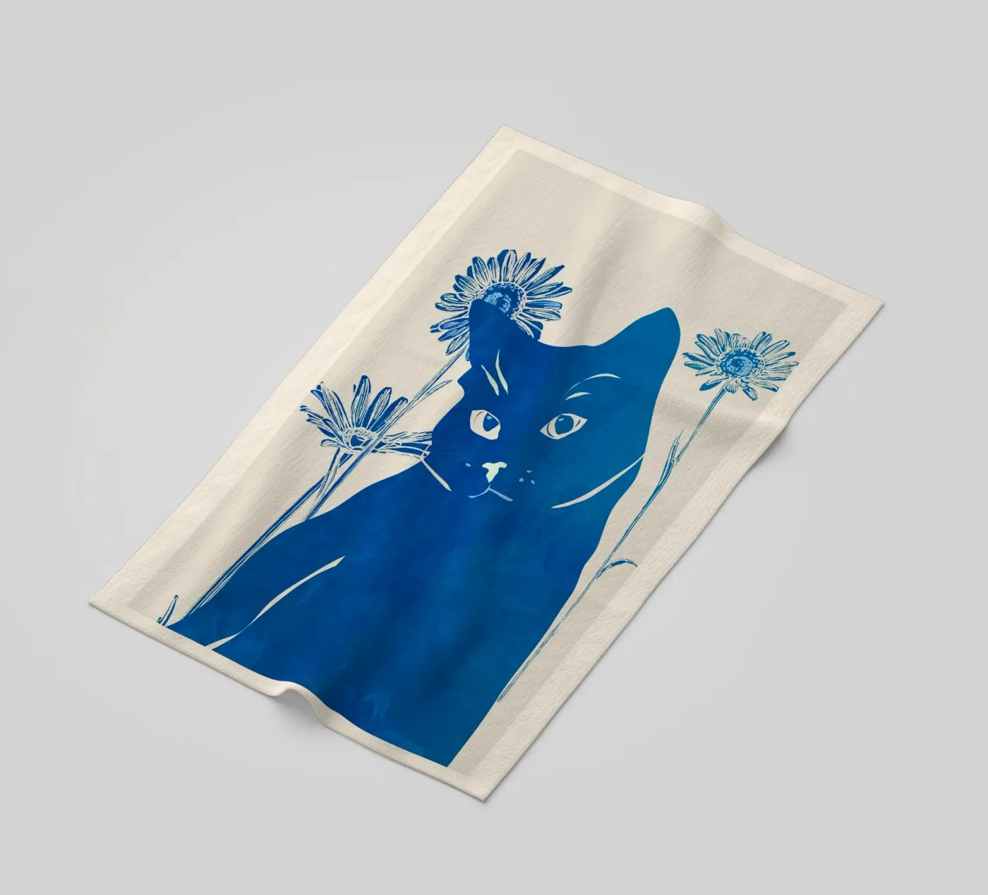 Gatto blu telo mare da ThingDesign