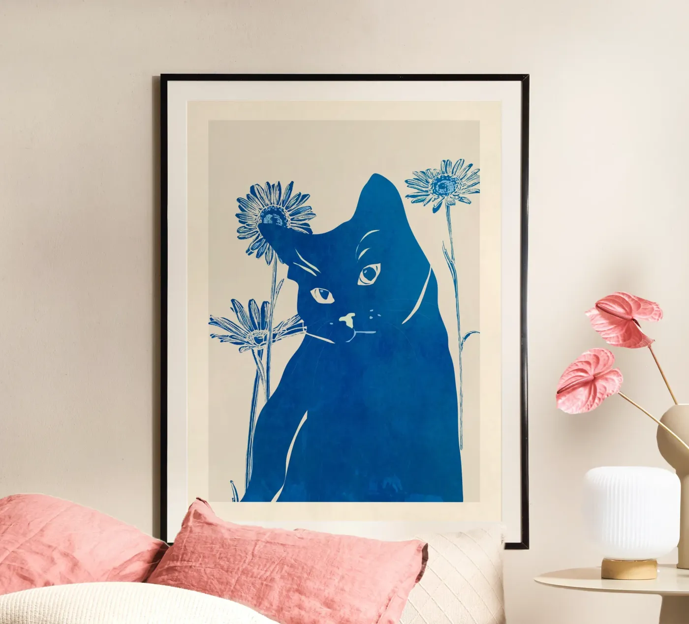 Chat bleu poster de ThingDesign