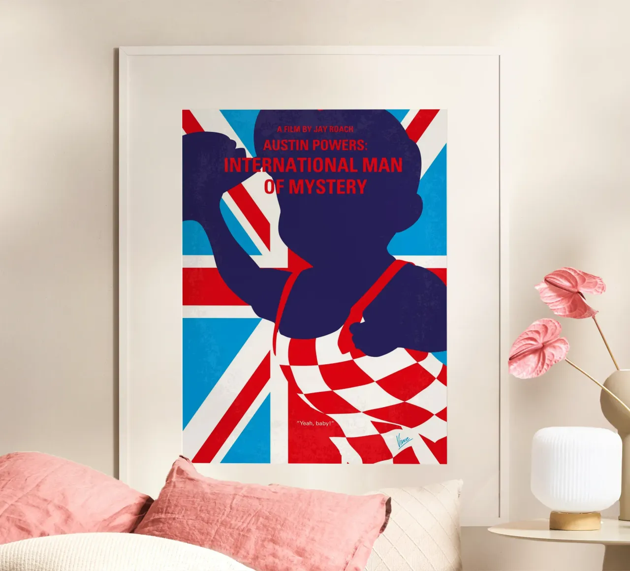 No373 My Austin Powers I minimal movie poster poster con telaio in alluminio da Chungkong