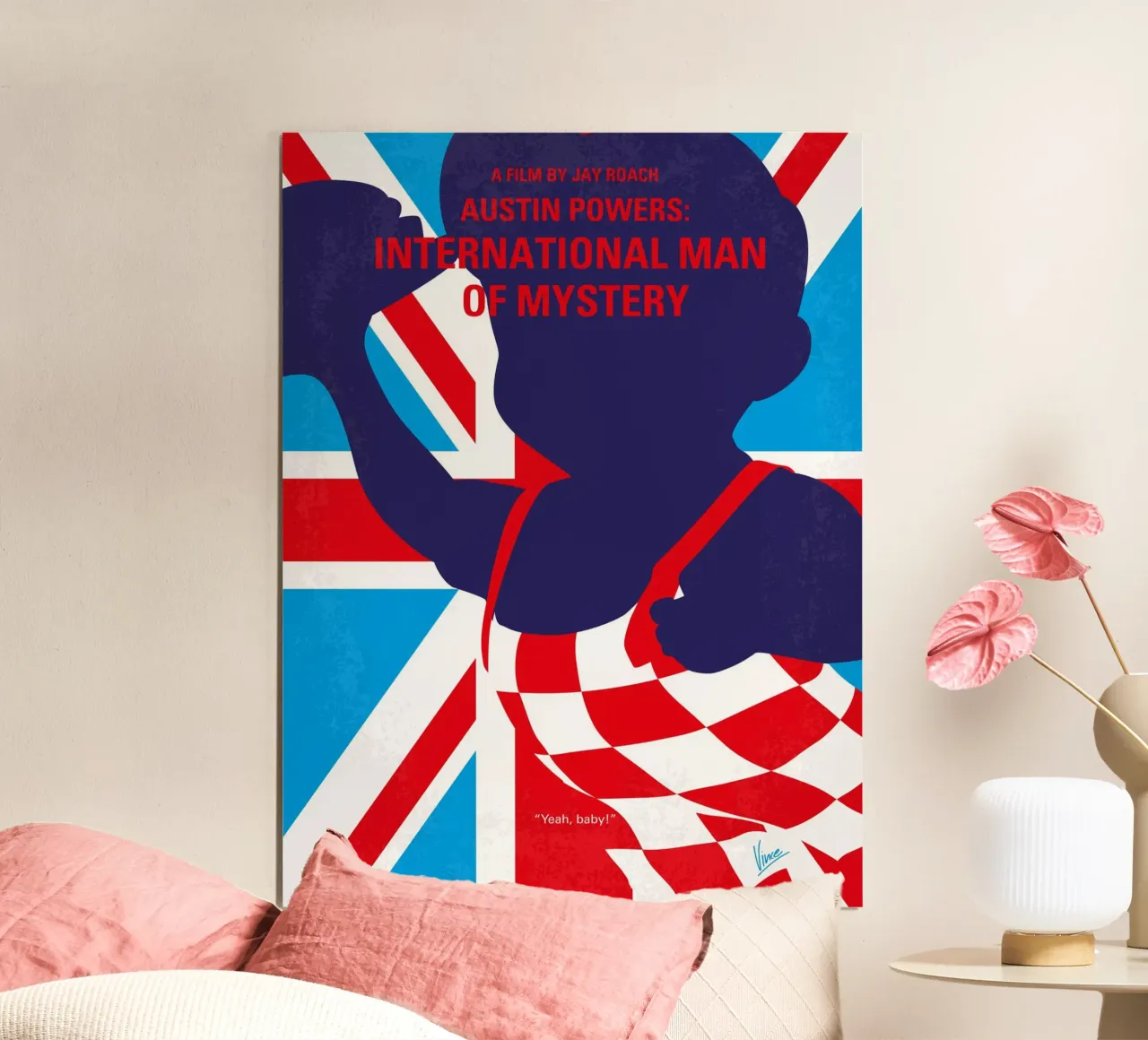 No373 My Austin Powers I minimal movie poster poster con telaio in alluminio da Chungkong