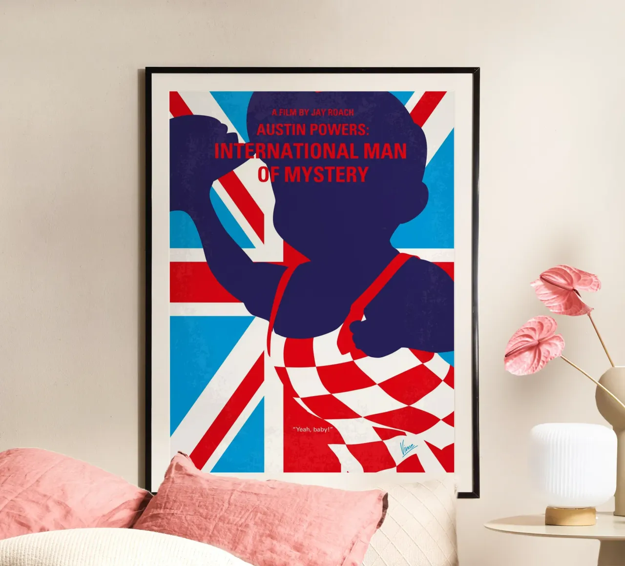 No373 My Austin Powers I minimal movie poster poster con telaio in alluminio da Chungkong