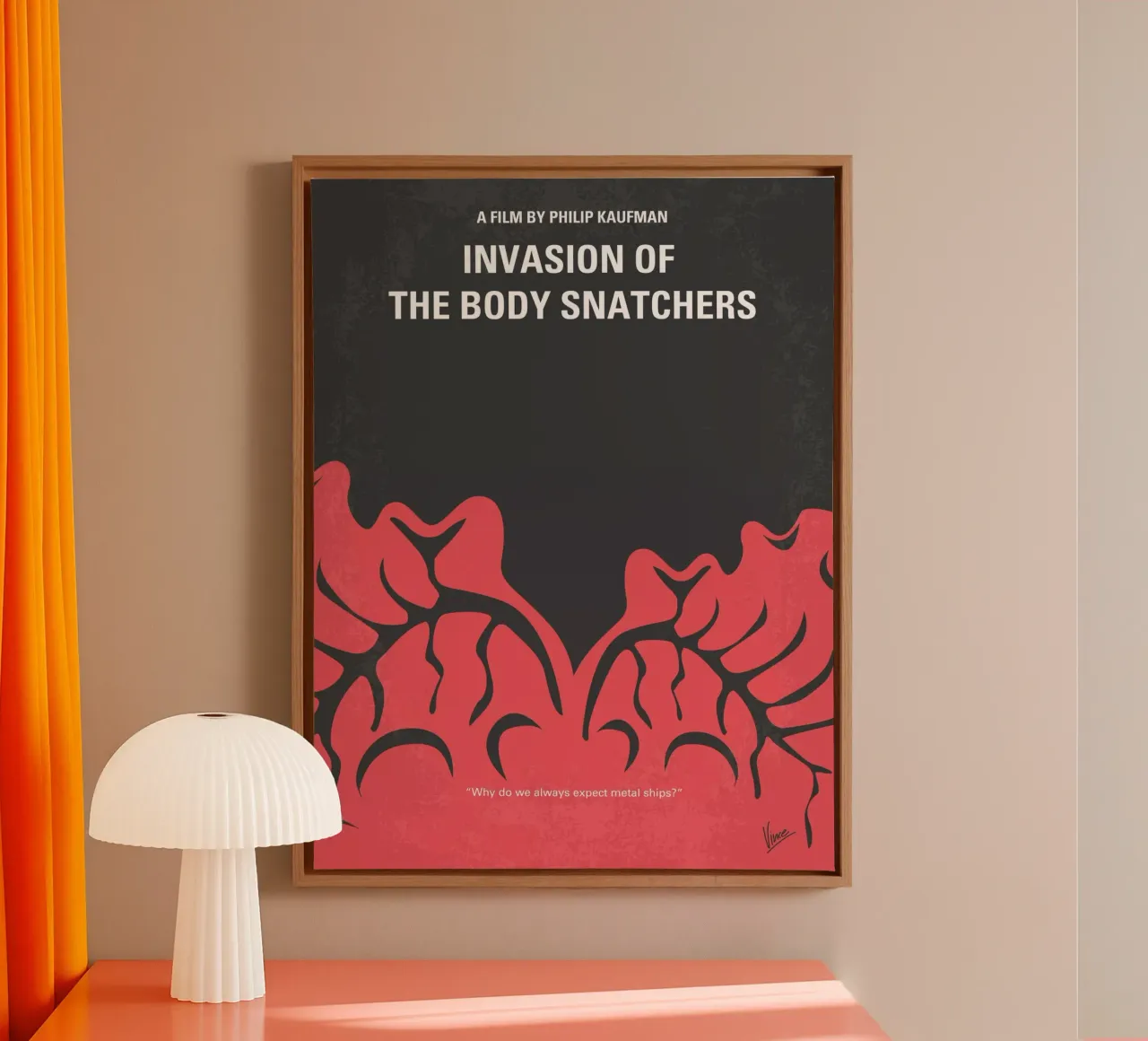 No374 My Invasion of the Body Snatchers minimal movie canvas met Baklijst van Chungkong
