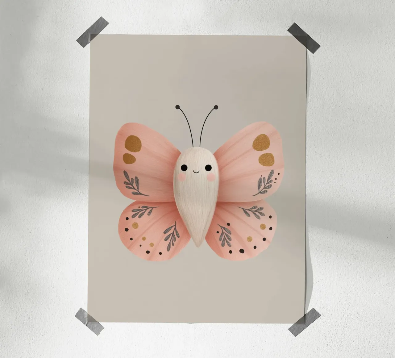 Farfalla Soft Blush poster da Lille Verden