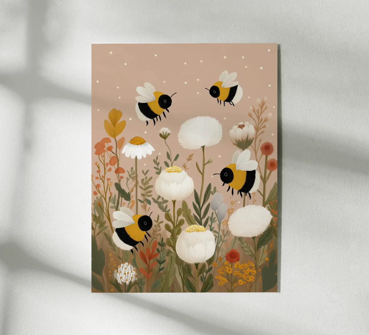 Api indaffarate in fiore plexiglass da Lille Verden