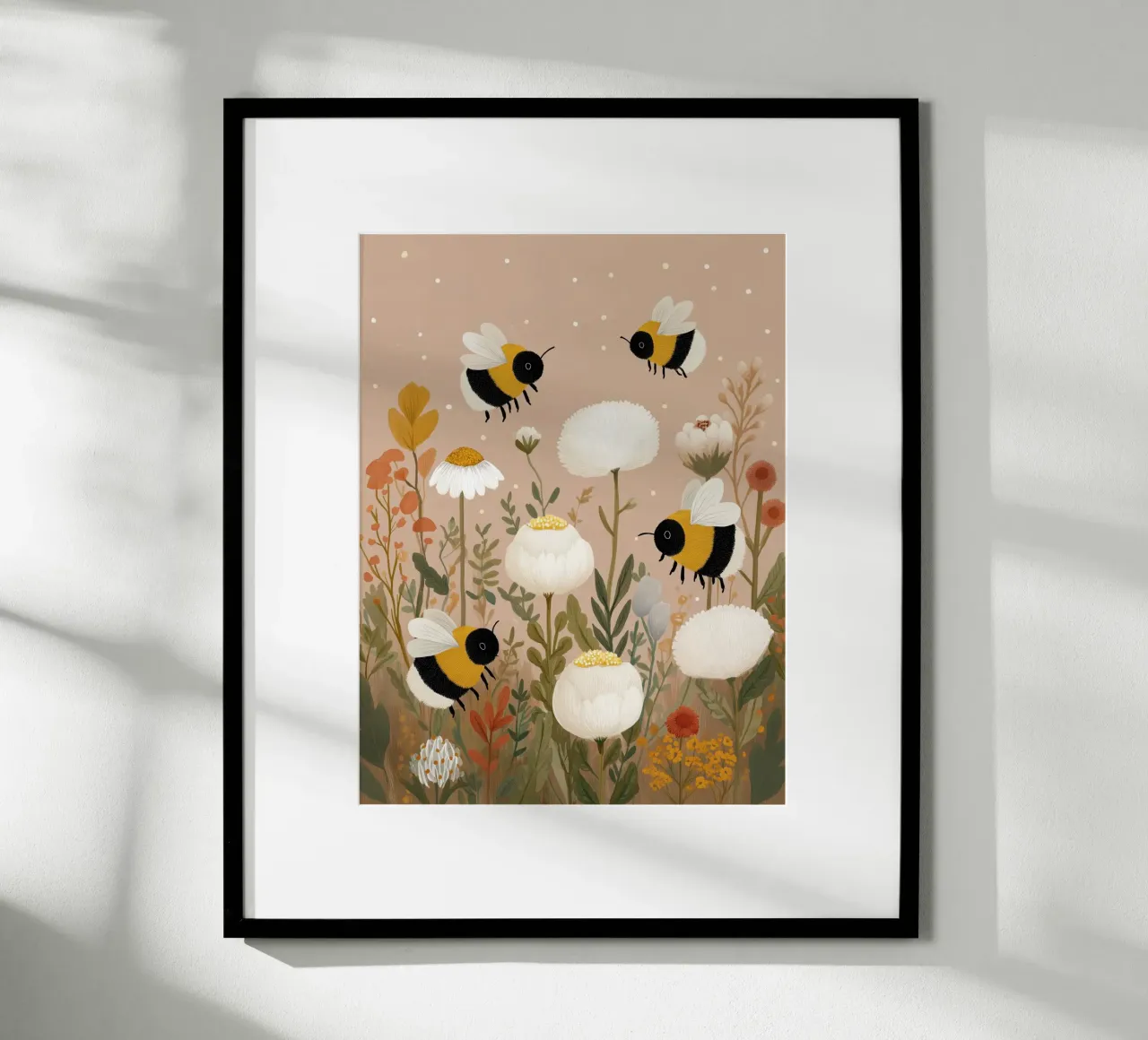 Api indaffarate in fiore poster da Lille Verden