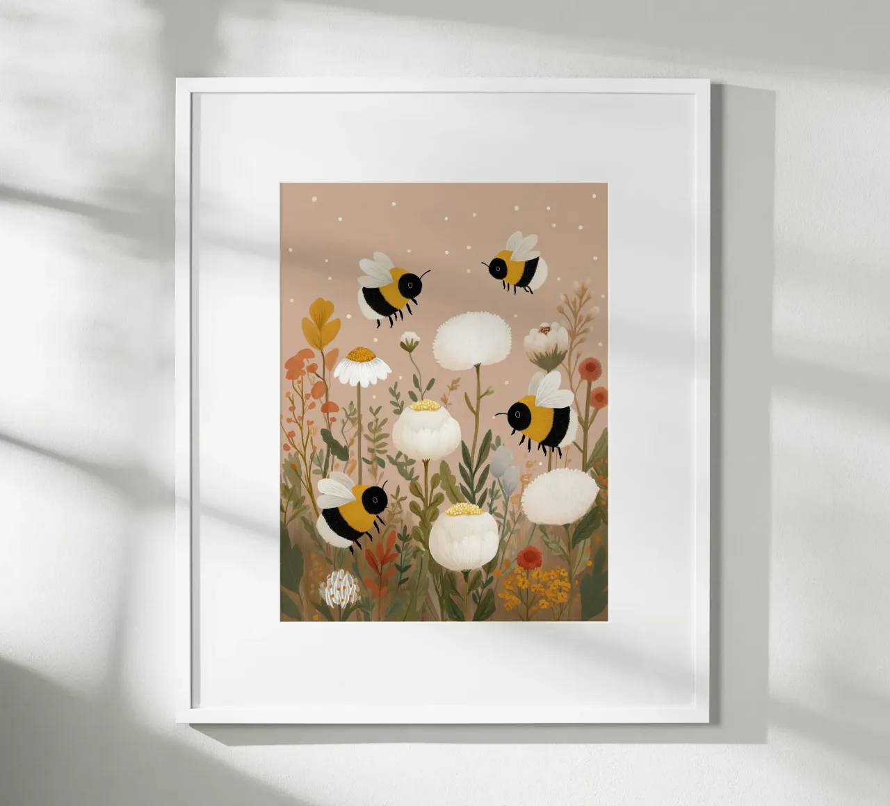 Api indaffarate in fiore poster da Lille Verden