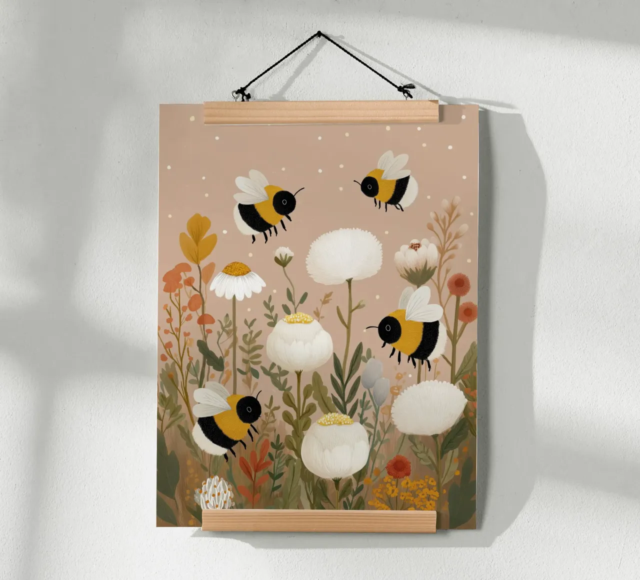 Api indaffarate in fiore poster da Lille Verden