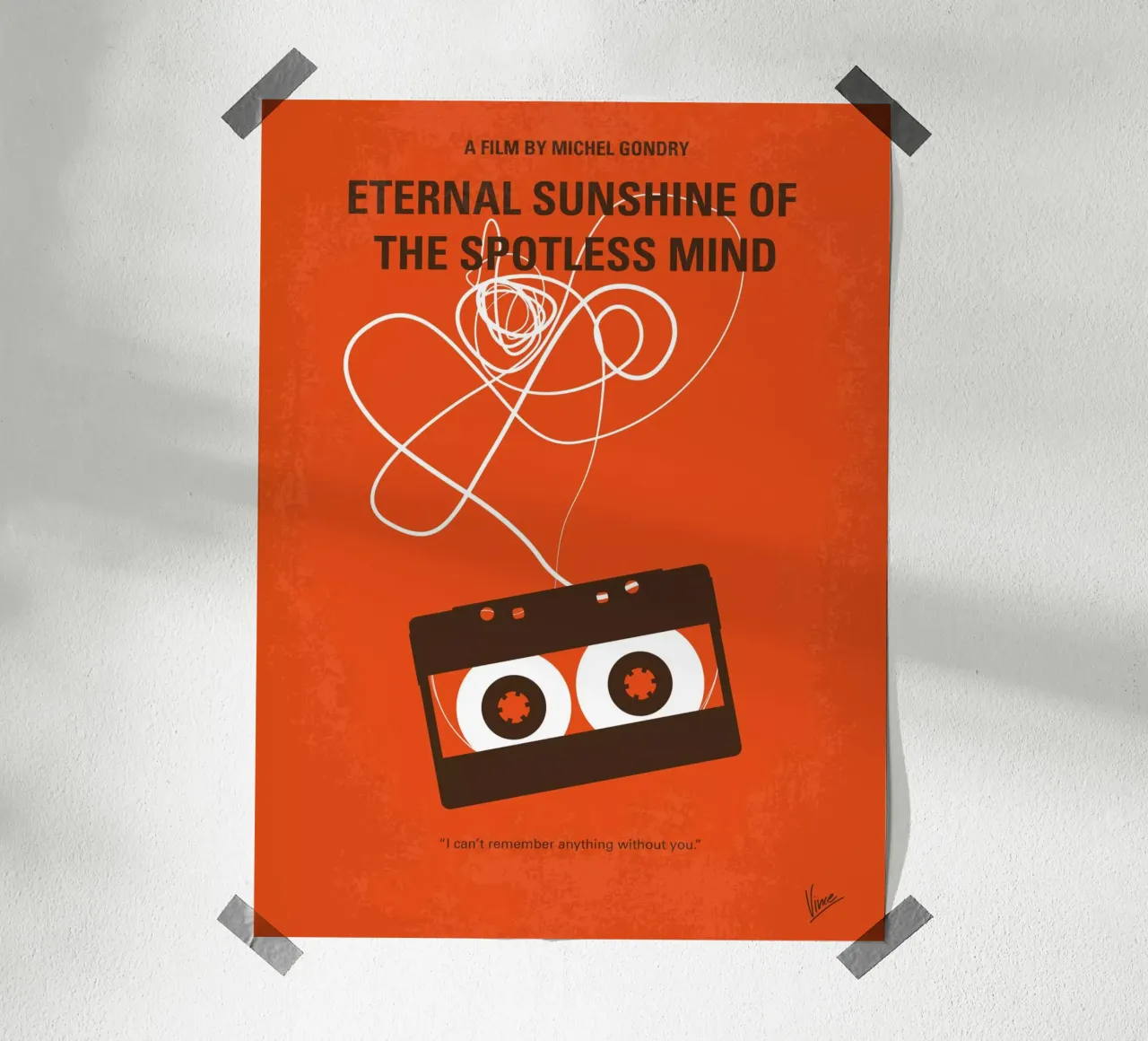 No384 My Eternal Sunshine of the Spotless Mind minimal movie carta hahnemühle da Chungkong