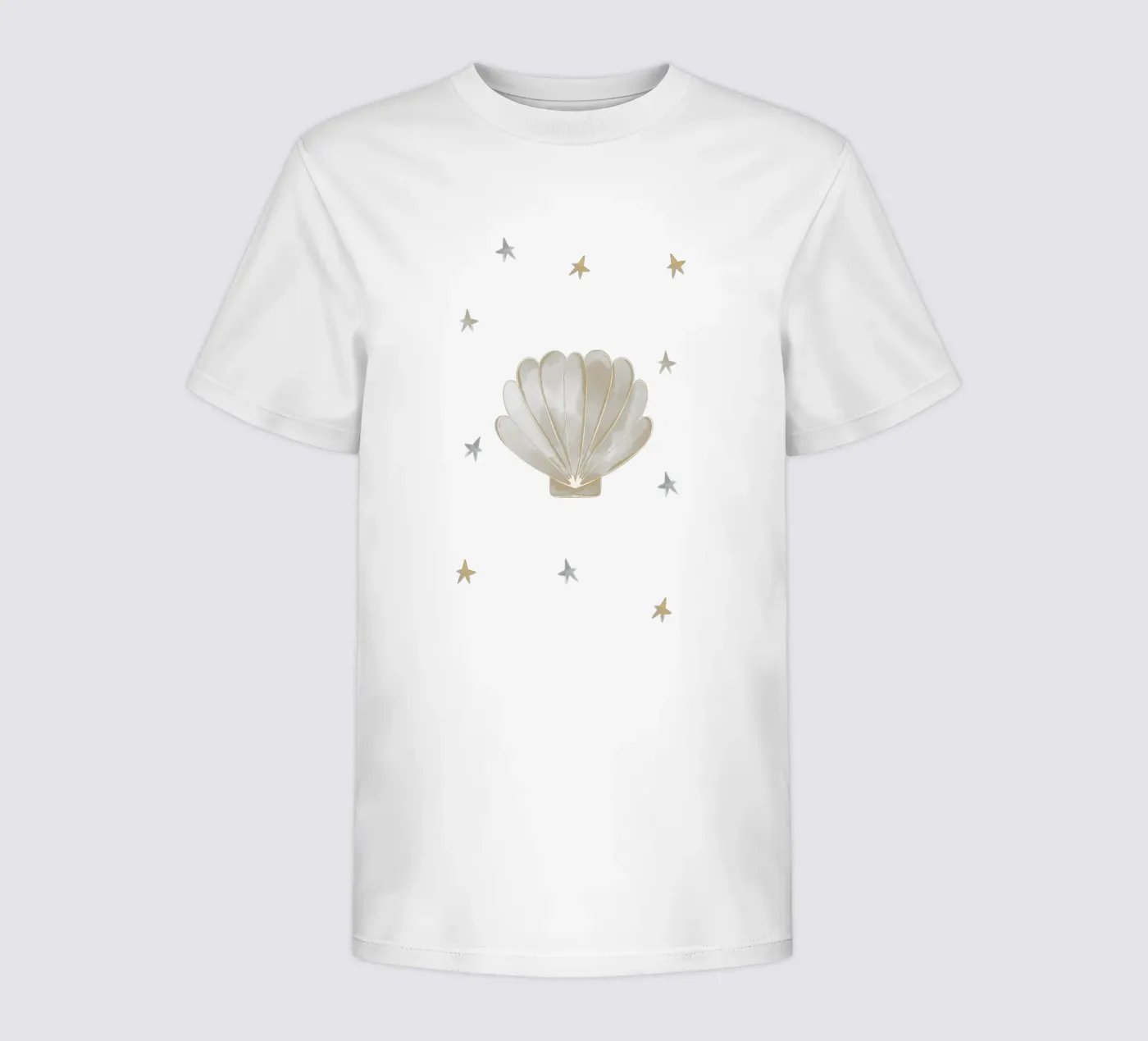 Yellow Seashell kinder t-shirt van Menina Lisboa