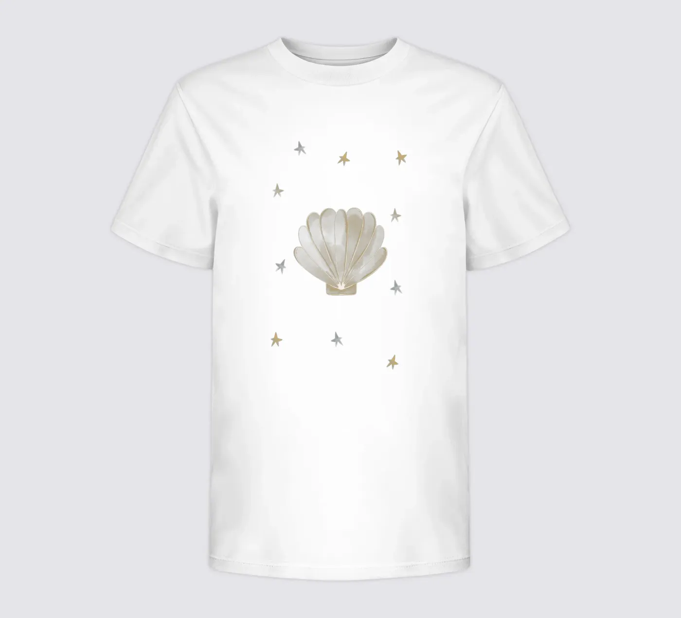Yellow Seashell kinder t-shirt van Menina Lisboa