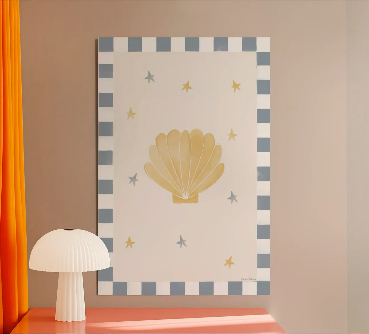 Yellow Seashell forex plate by Menina Lisboa
