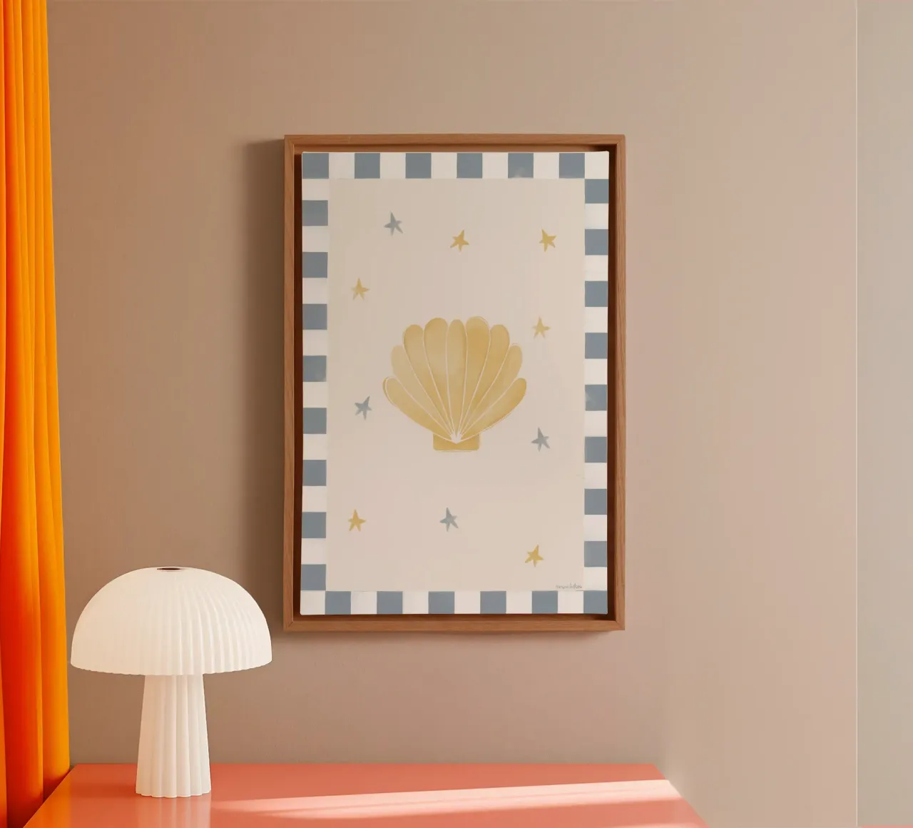 Yellow Seashell tela da Menina Lisboa