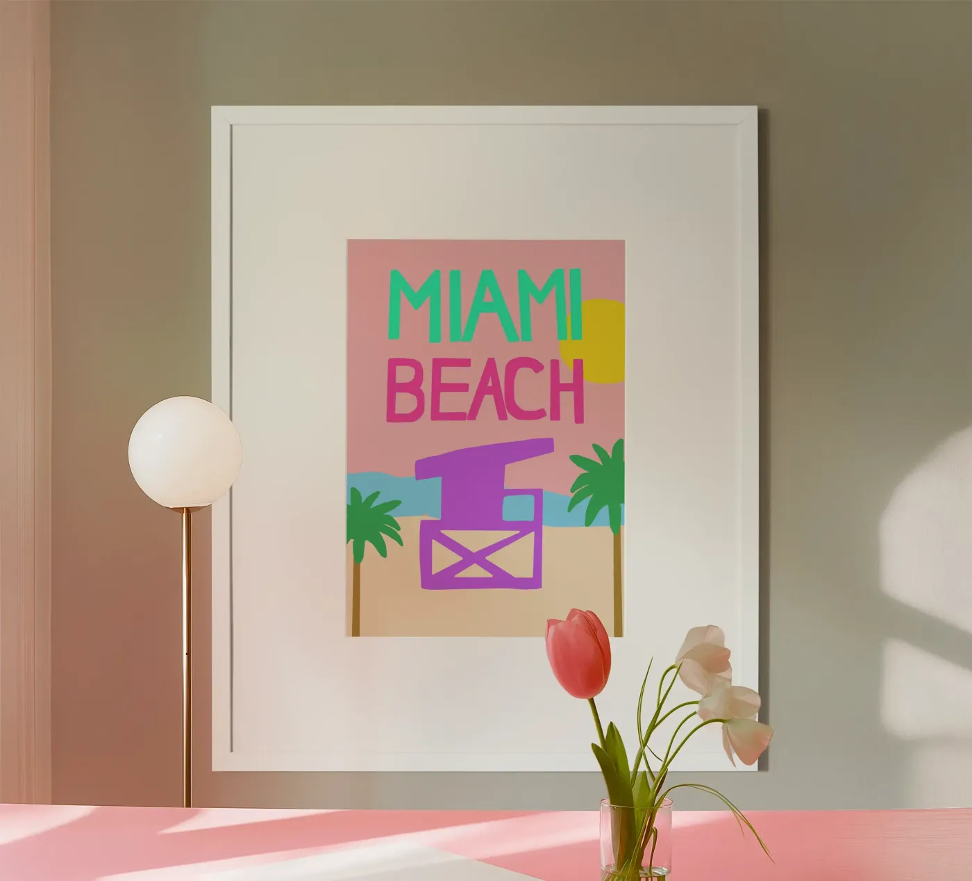 Miami Beach poster da SanniBee.