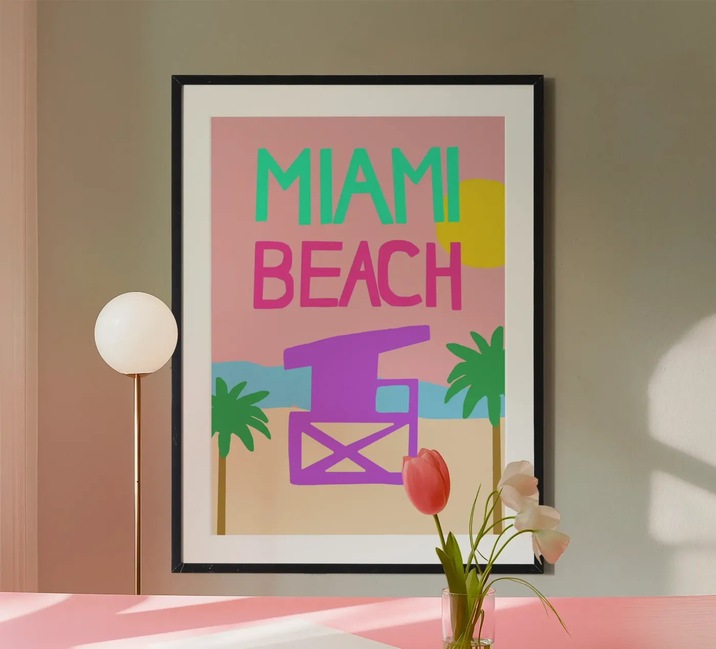Miami Beach poster da SanniBee.