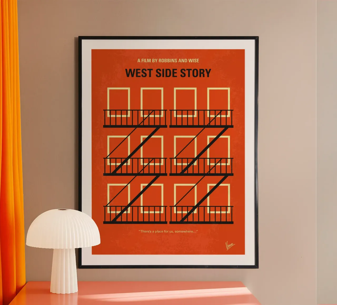 No387 My West Side Story minimal movie poster poster con telaio in legno da Chungkong
