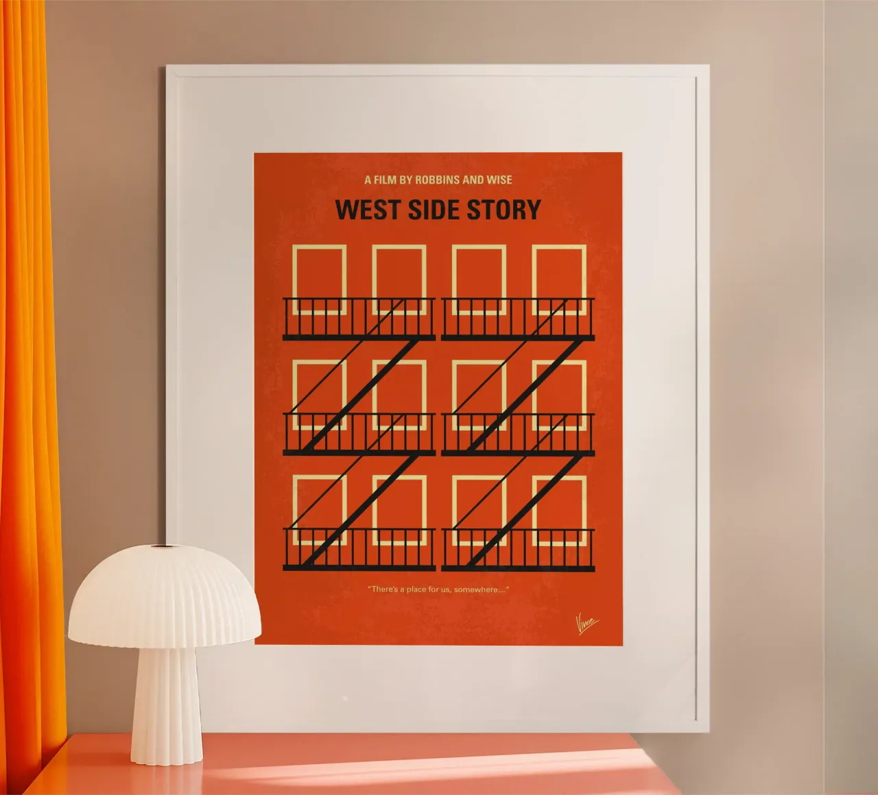No387 My West Side Story minimal movie poster poster con telaio in legno da Chungkong