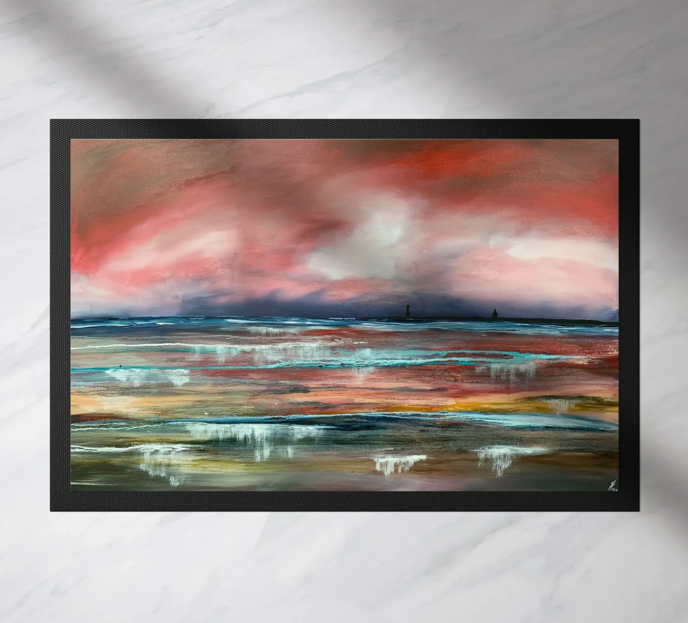 Liebe Ebbe Fußmatte von Alex Blaschke