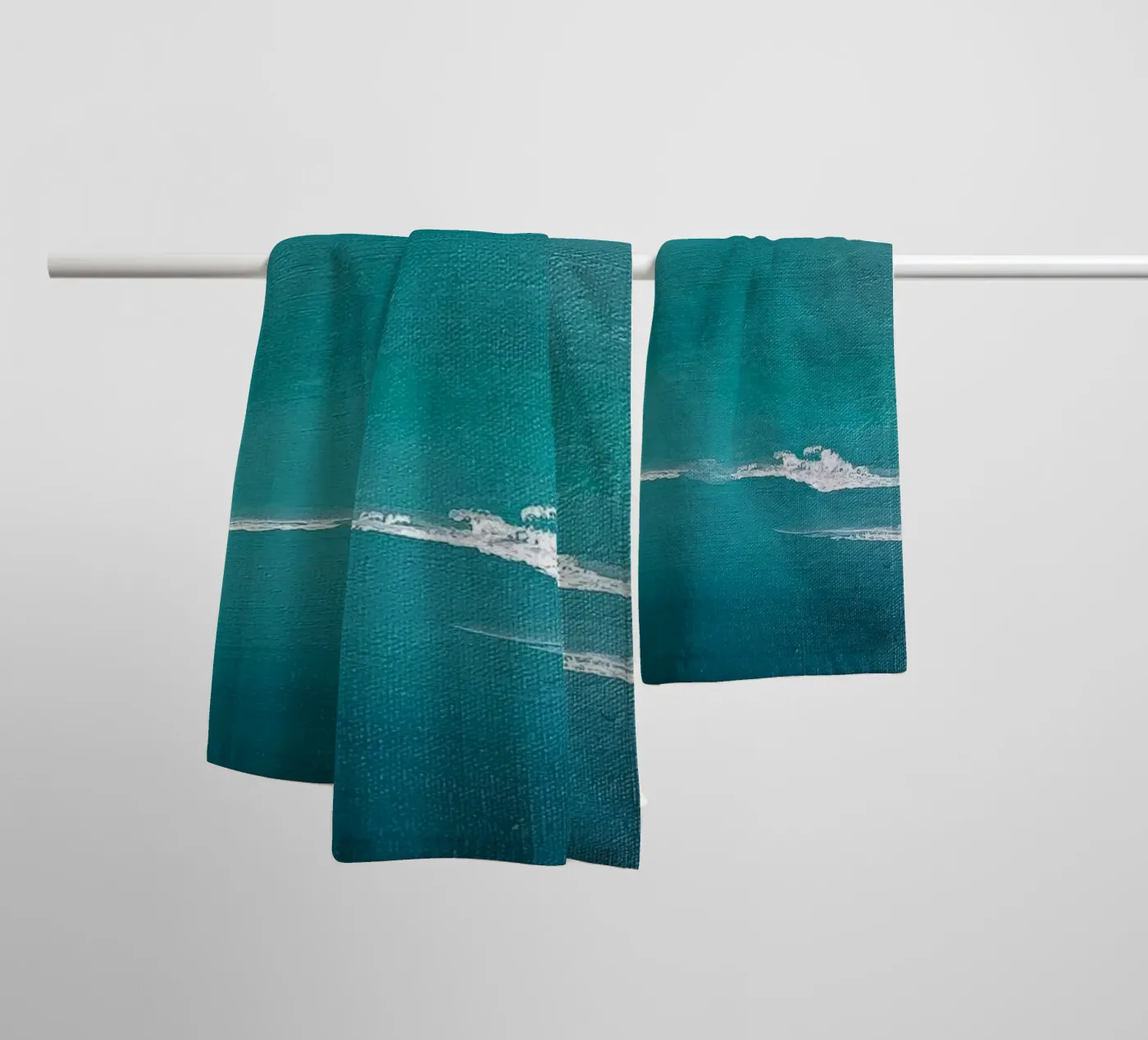 Waves like Clouds towel by Alex Blaschke