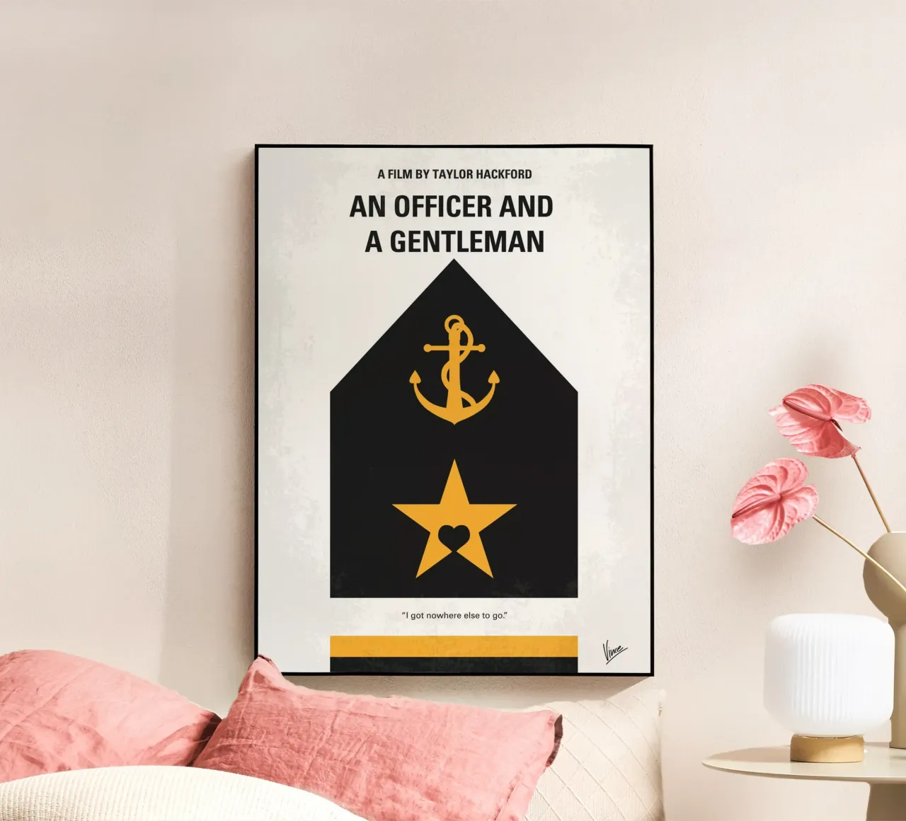 No388 My An Officer and a Gentleman minimal movie poster plexiglass da Chungkong
