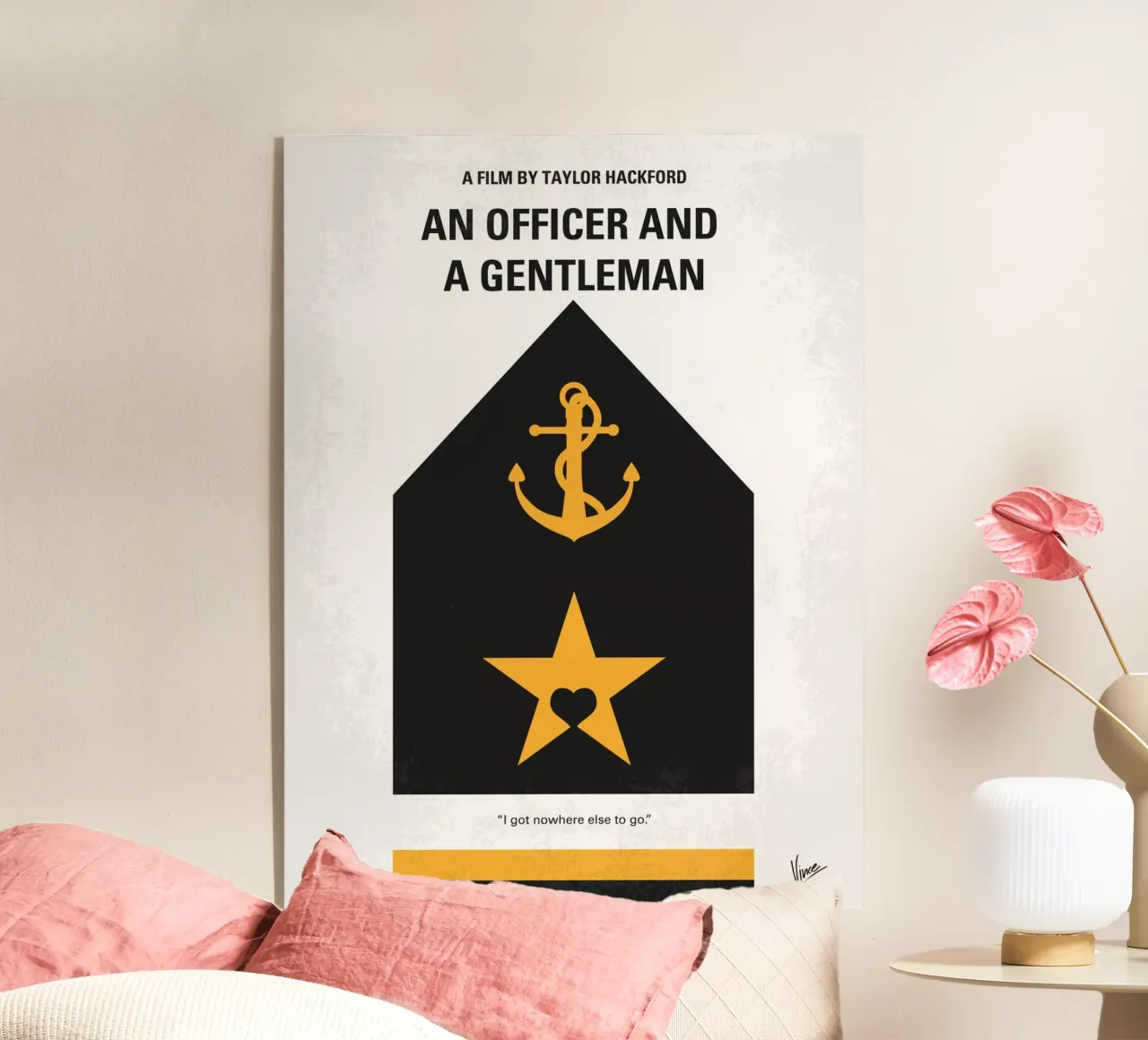 No388 My An Officer and a Gentleman minimal movie poster plexiglass da Chungkong