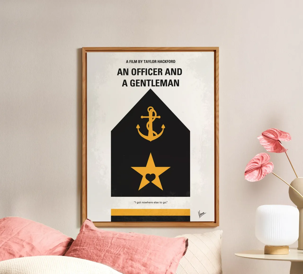 No388 My An Officer and a Gentleman minimal movie poster alluminio dibond da Chungkong