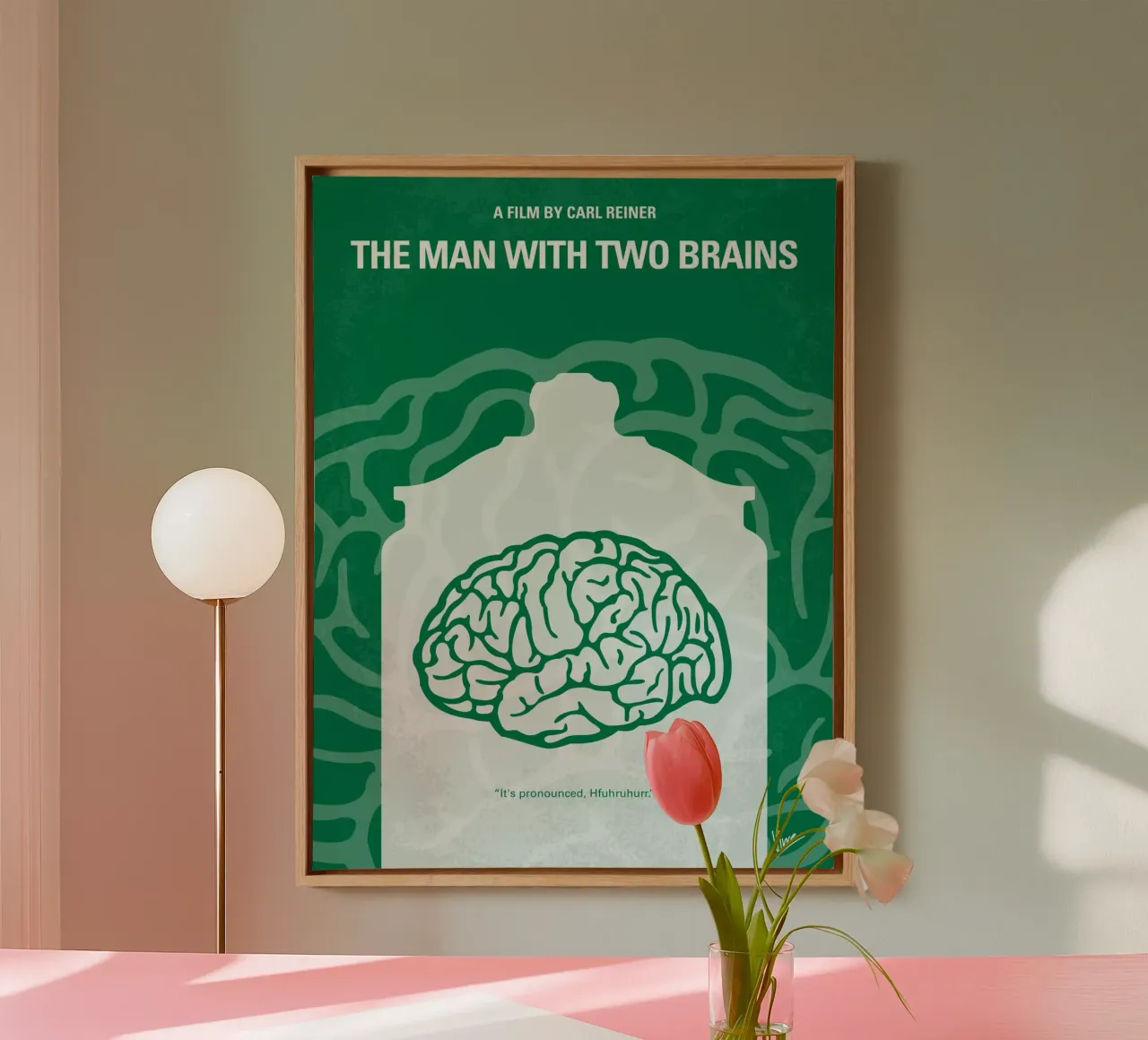 No390 My The Man With Two Brains minimal movie poster tela da Chungkong