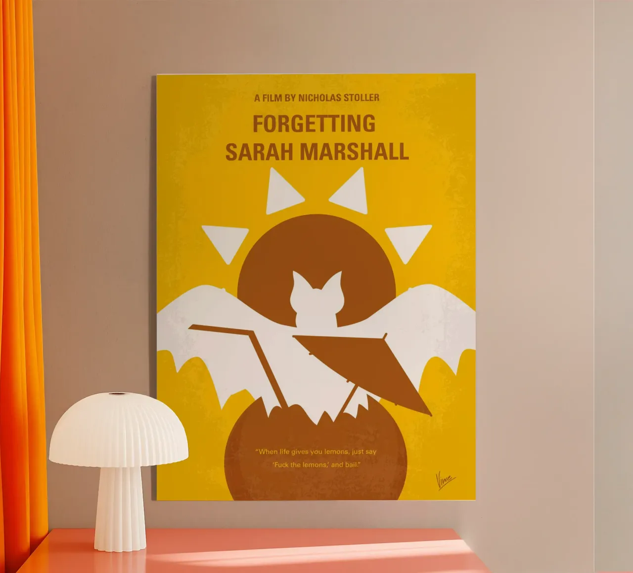 No394 My Forgetting Sarah Marshall minimal movie poster plexiglass da Chungkong