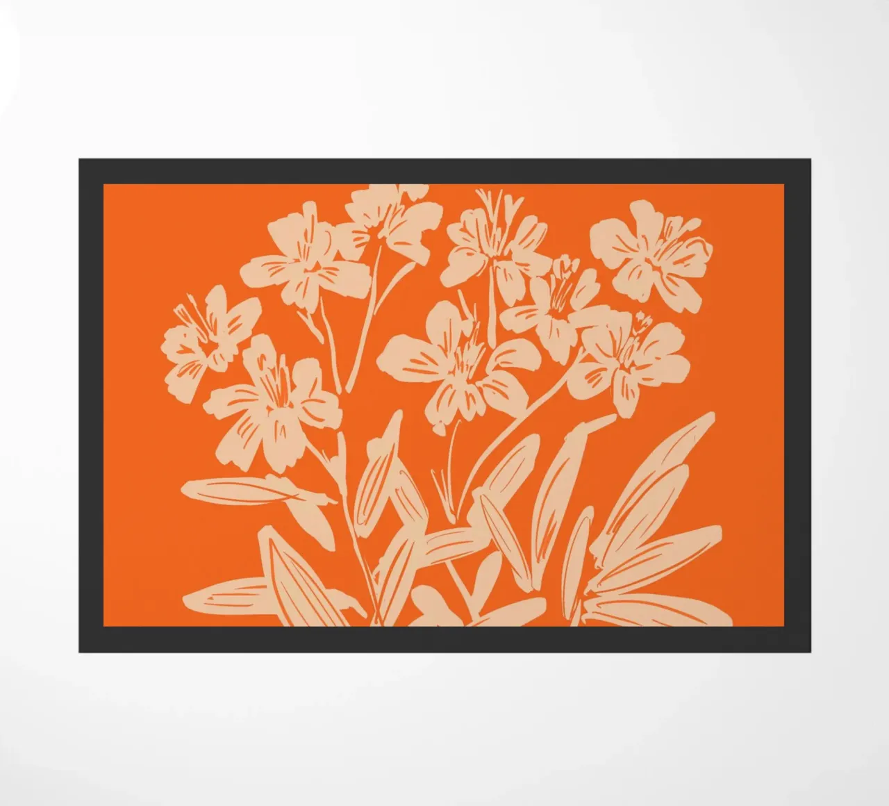 Orange Bloom doormat by ThingDesign