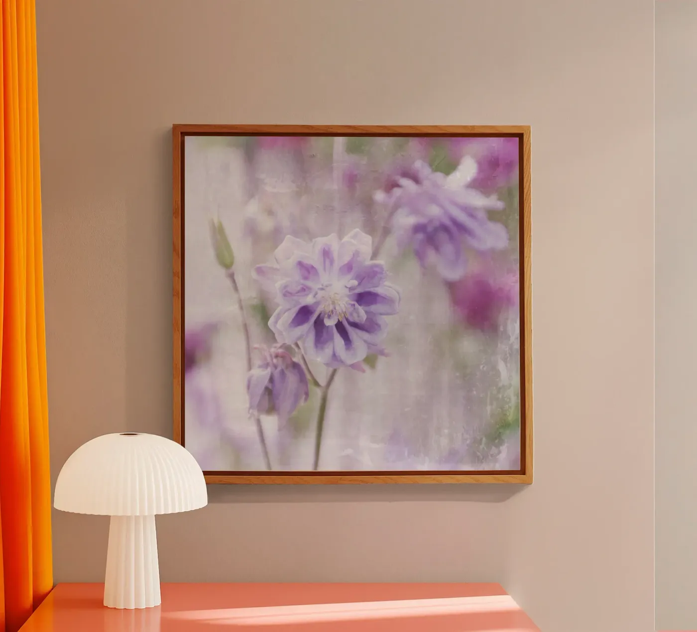 Akelei plexiglas de Visuelle Poesie am Wegesrand