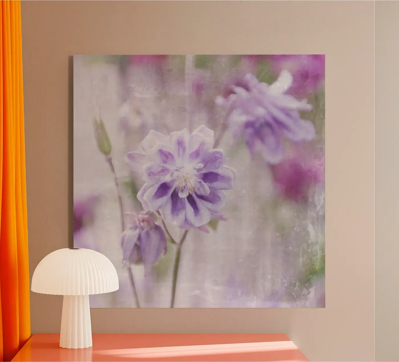 Akelei plexiglas de Visuelle Poesie am Wegesrand