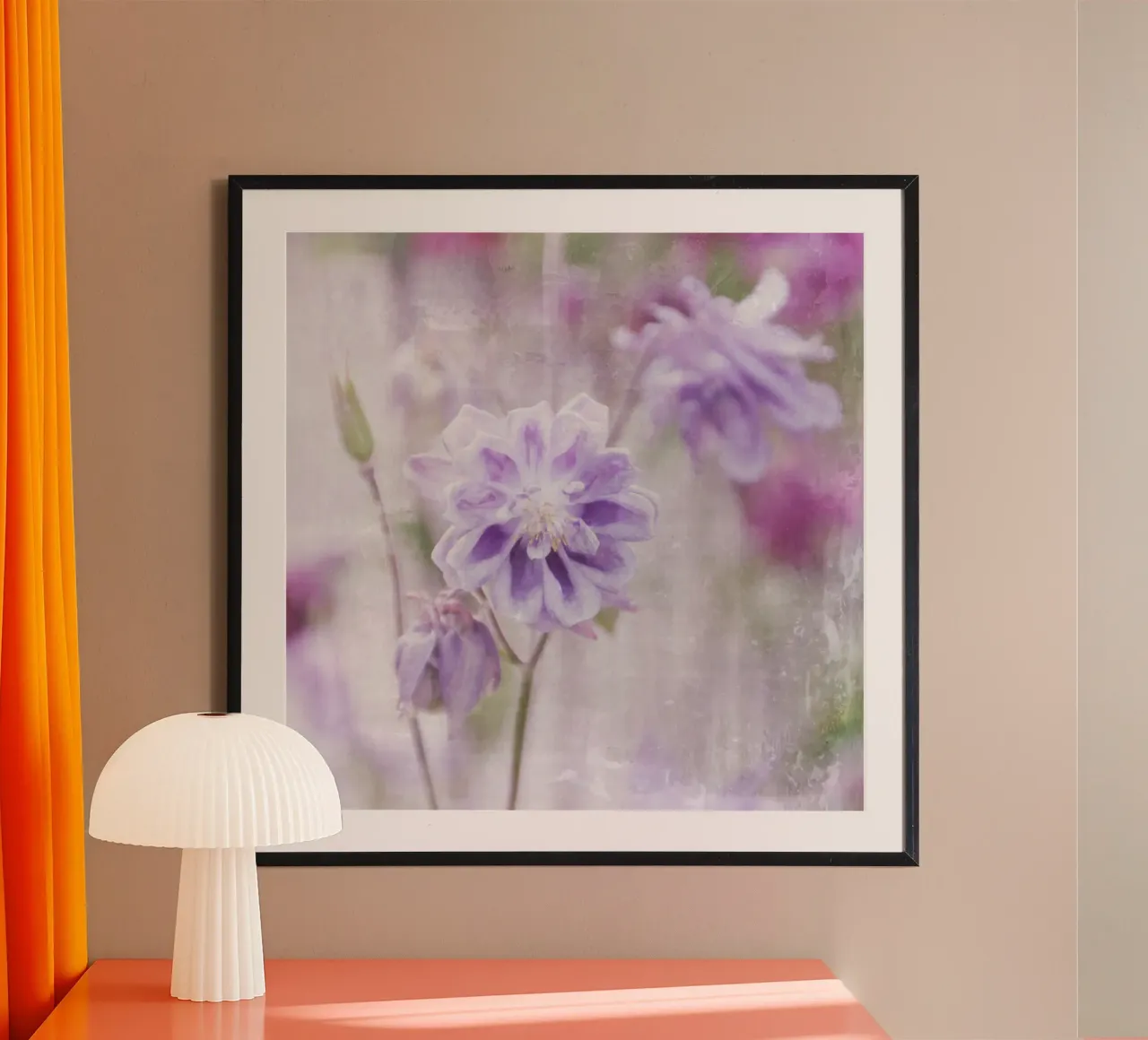 Akelei poster van Visuelle Poesie am Wegesrand