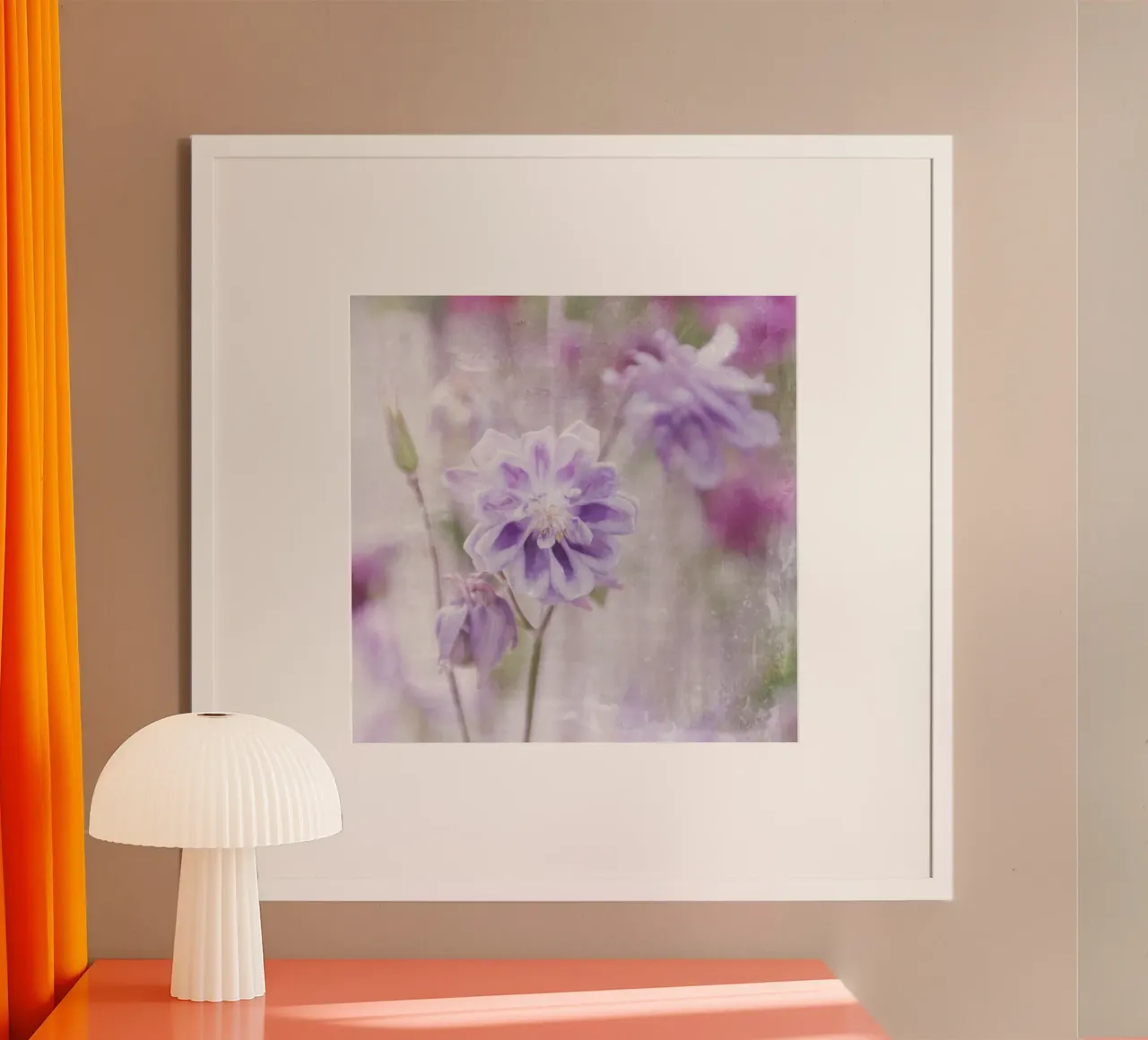 Akelei poster van Visuelle Poesie am Wegesrand