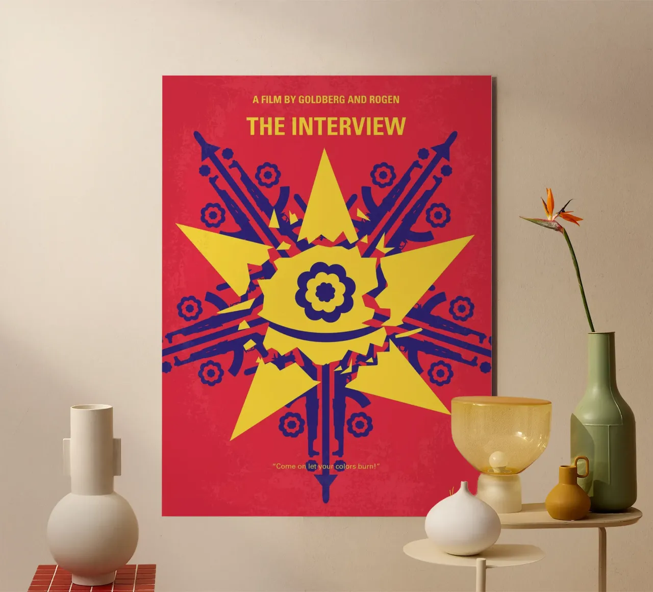 No400 My The Interview minimal movie poster alluminio dibond da Chungkong