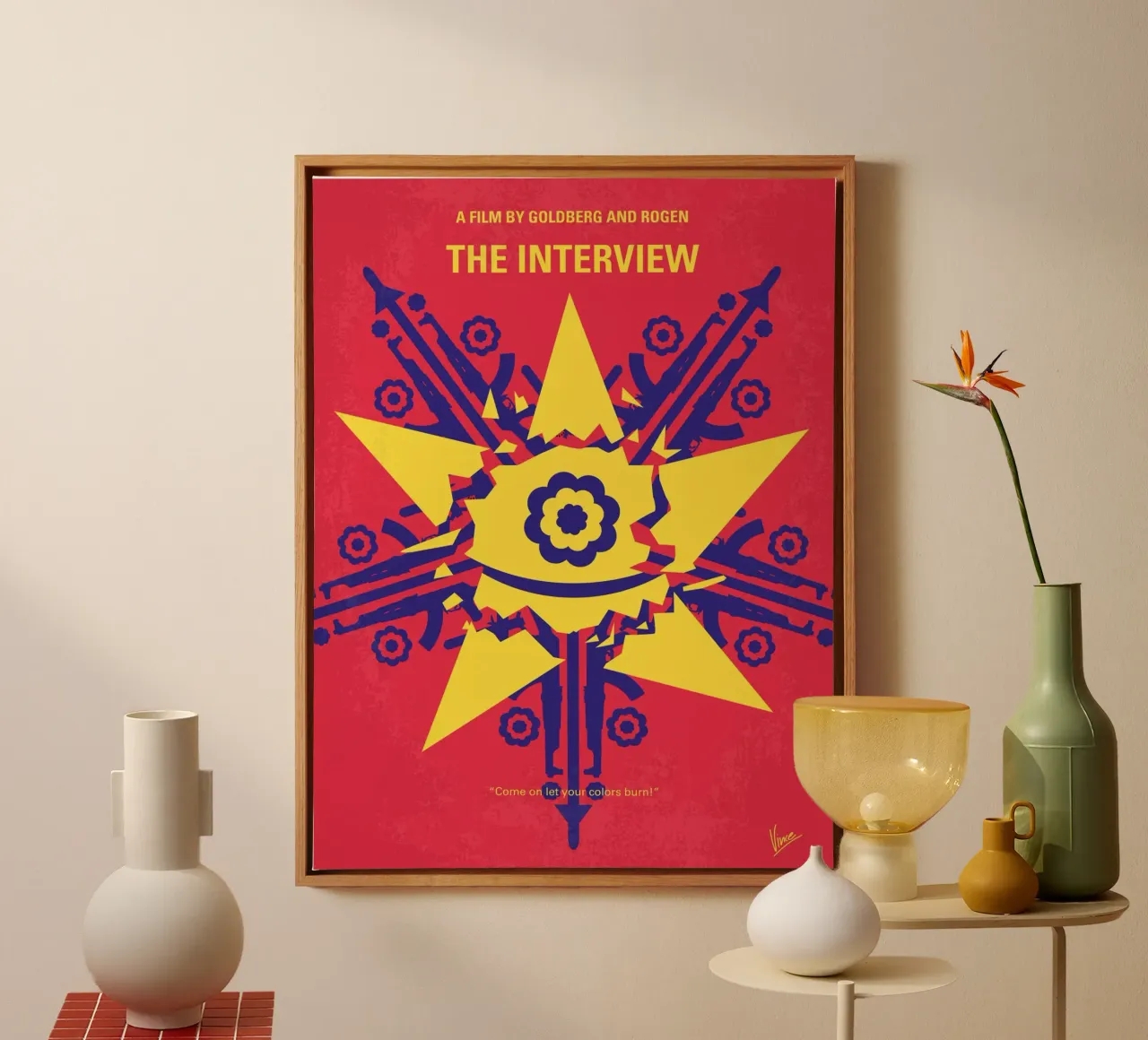 No400 My The Interview minimal movie poster canvas met Baklijst van Chungkong