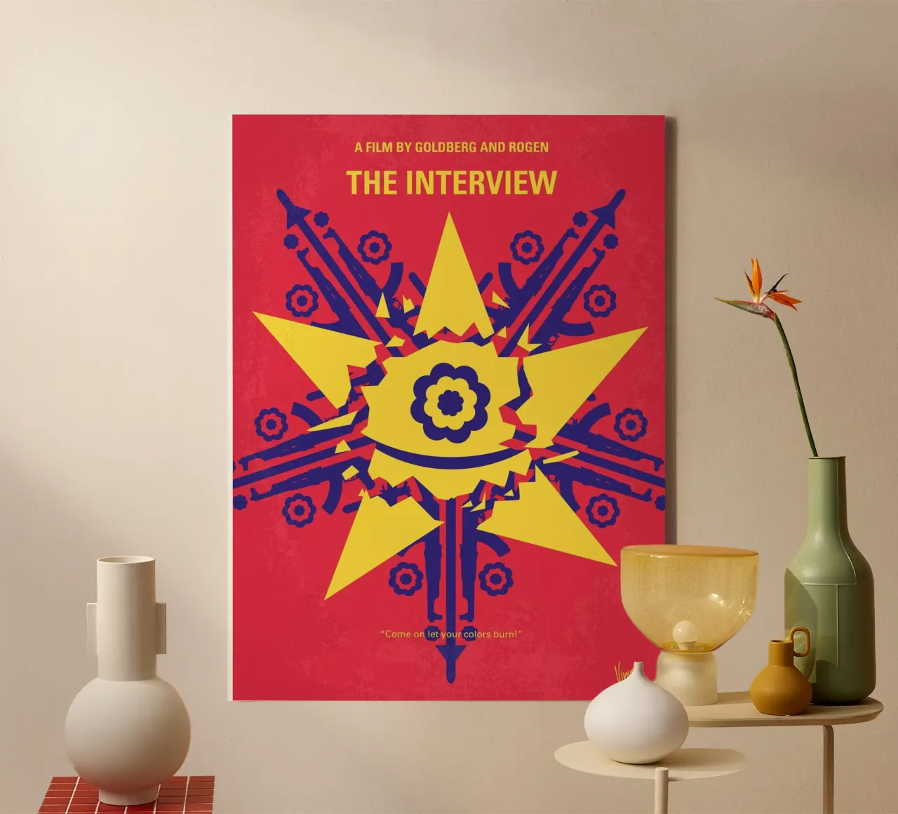 No400 My The Interview minimal movie poster canvas met Baklijst van Chungkong