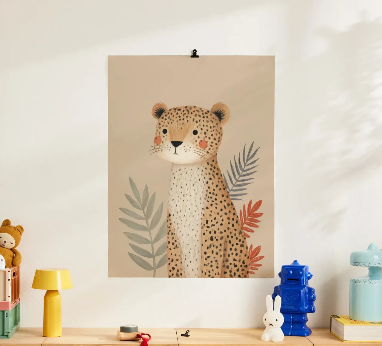 Leopardo gentile poster da Lille Verden