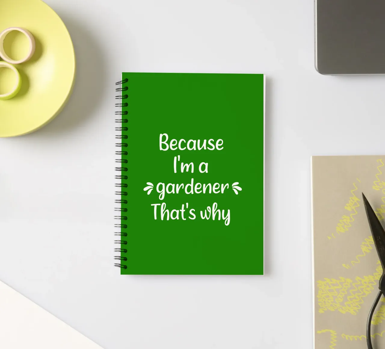 because I'm  gardener that's why spiral notebook by mygreenvalue